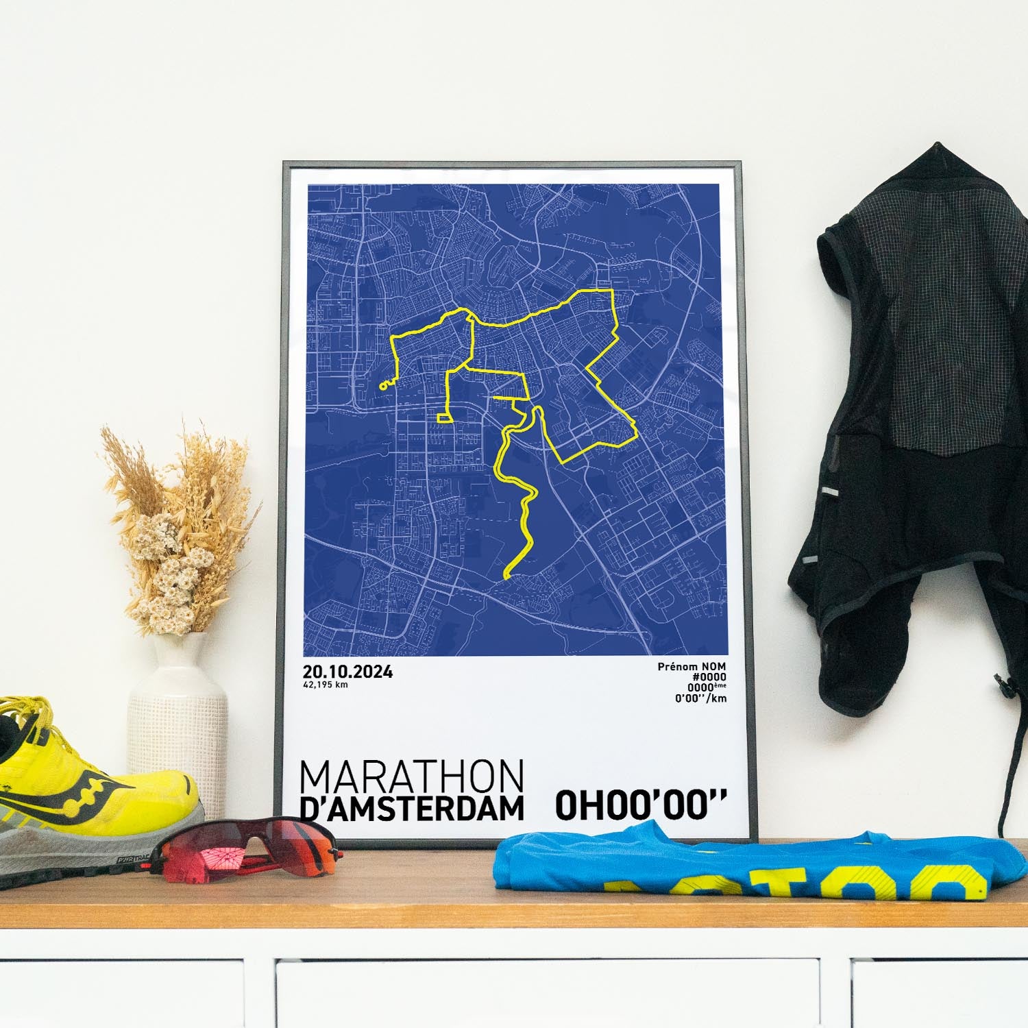 Affiche Running - Marathon d'Amsterdam