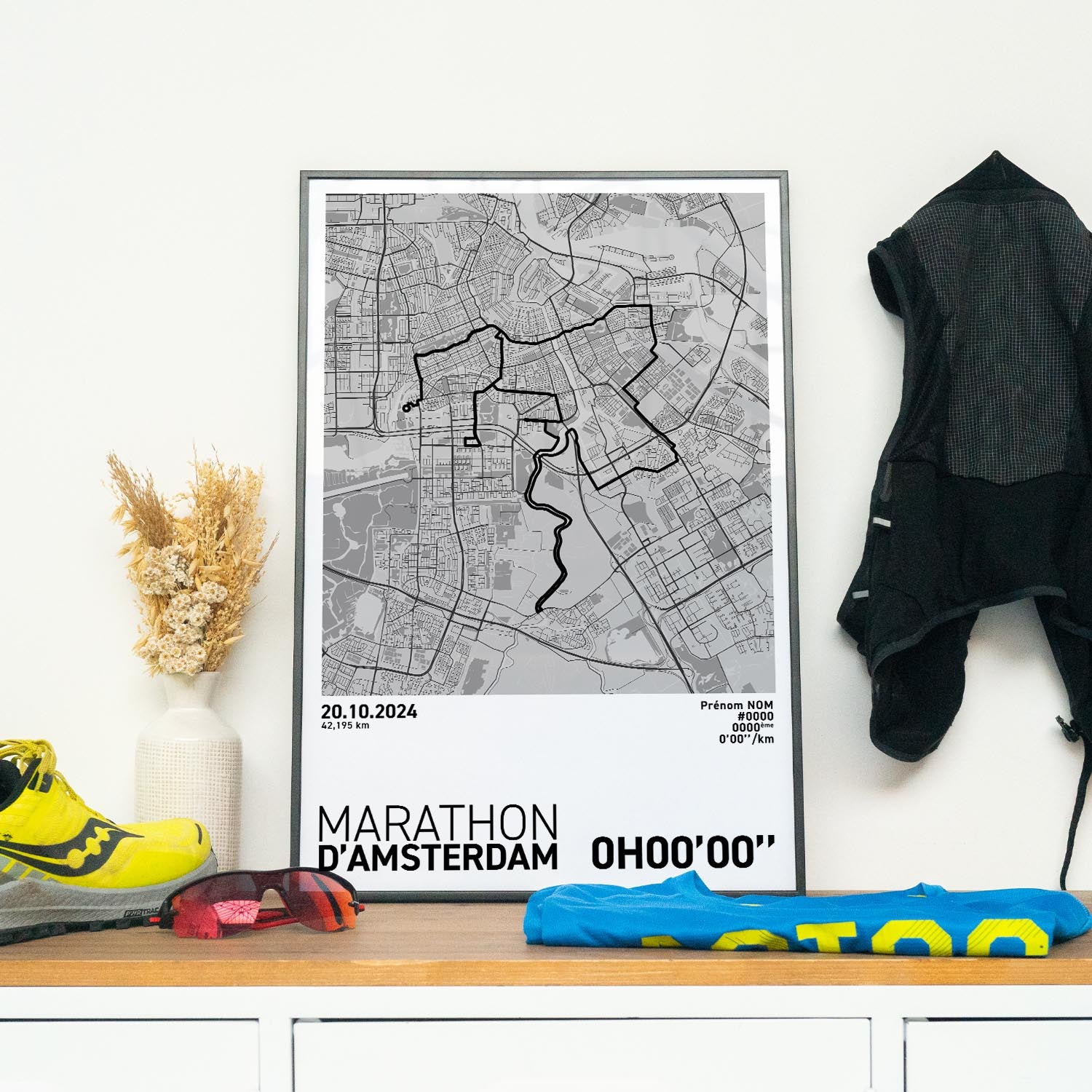 Affiche Running - Marathon d'Amsterdam