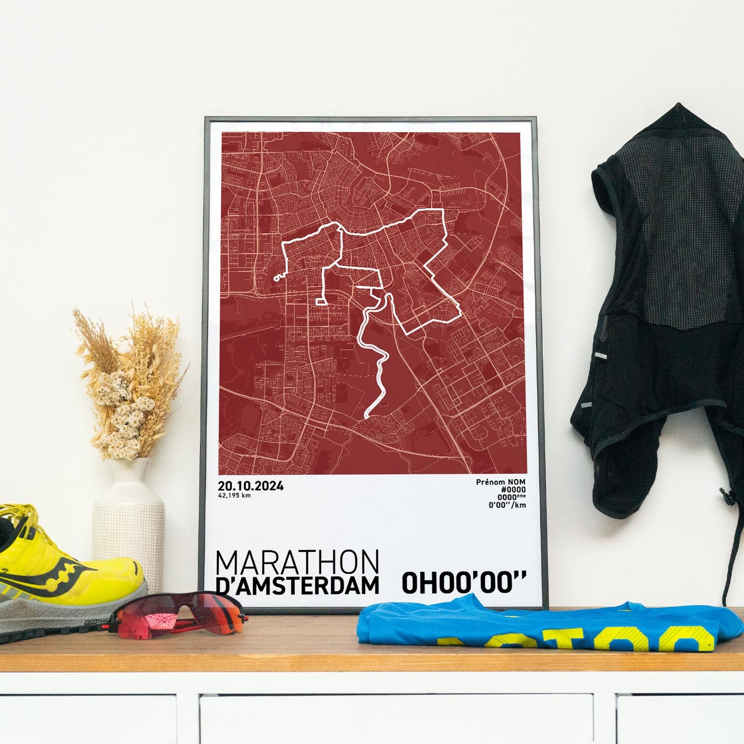 Affiche Running - Marathon d'Amsterdam