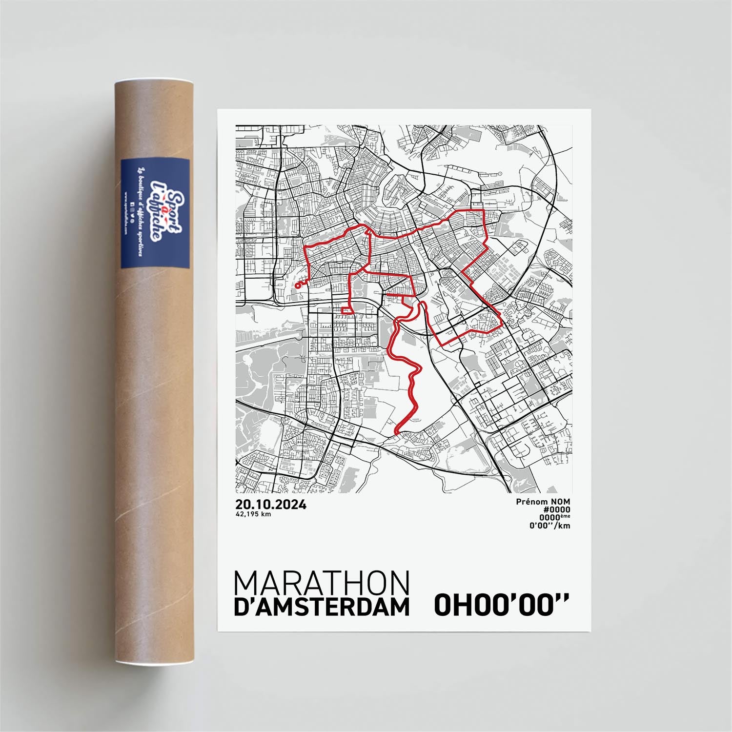 Affiche Running - Marathon d'Amsterdam