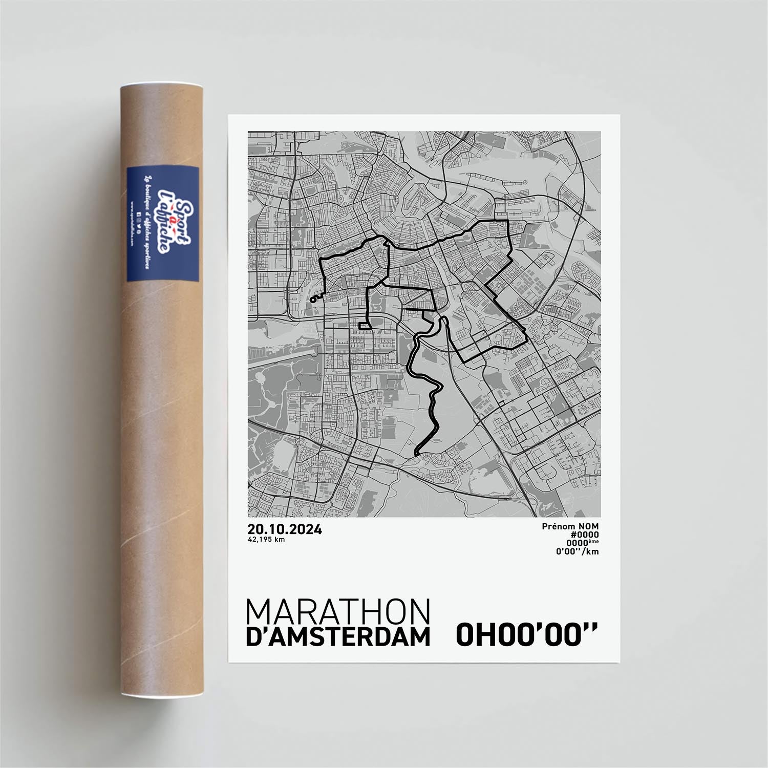 Affiche Running - Marathon d'Amsterdam