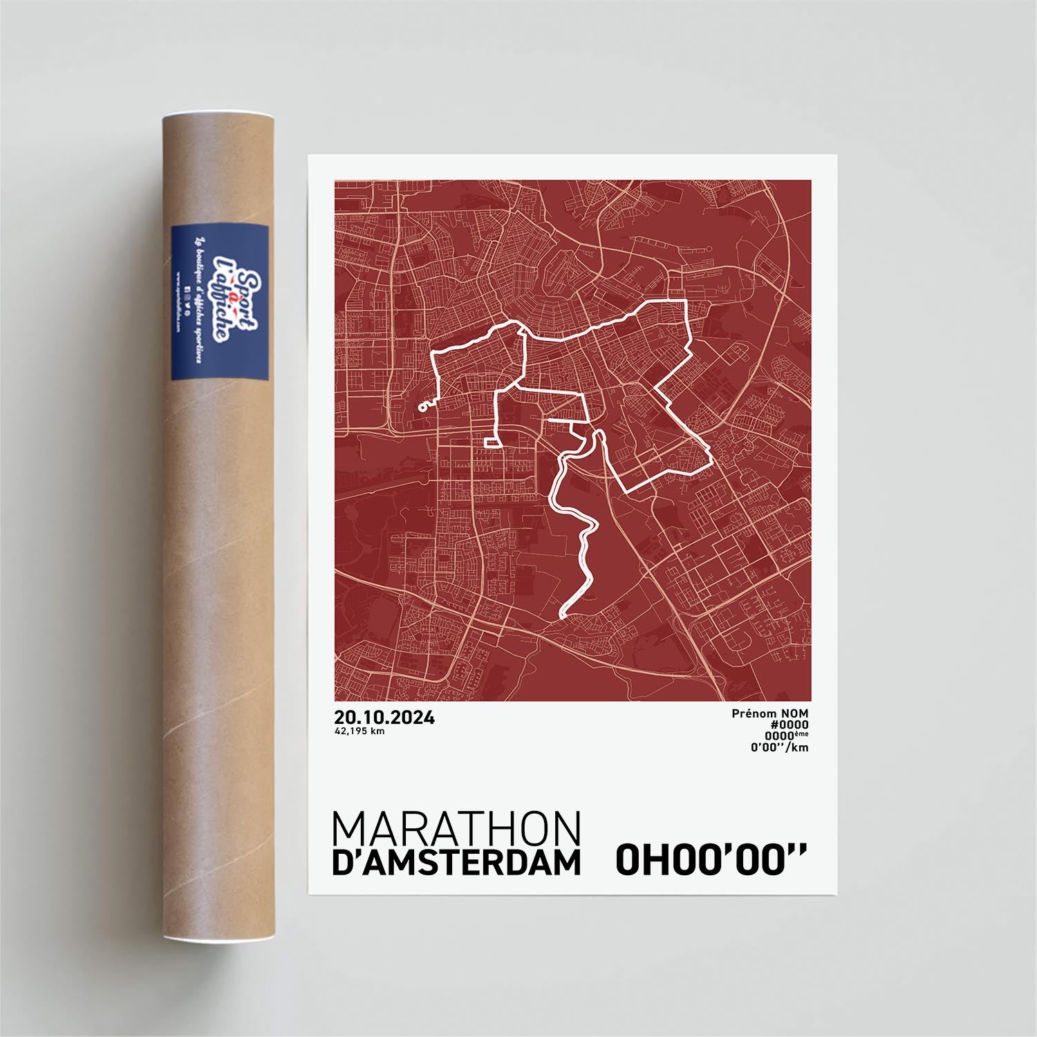 Affiche Running - Marathon d'Amsterdam