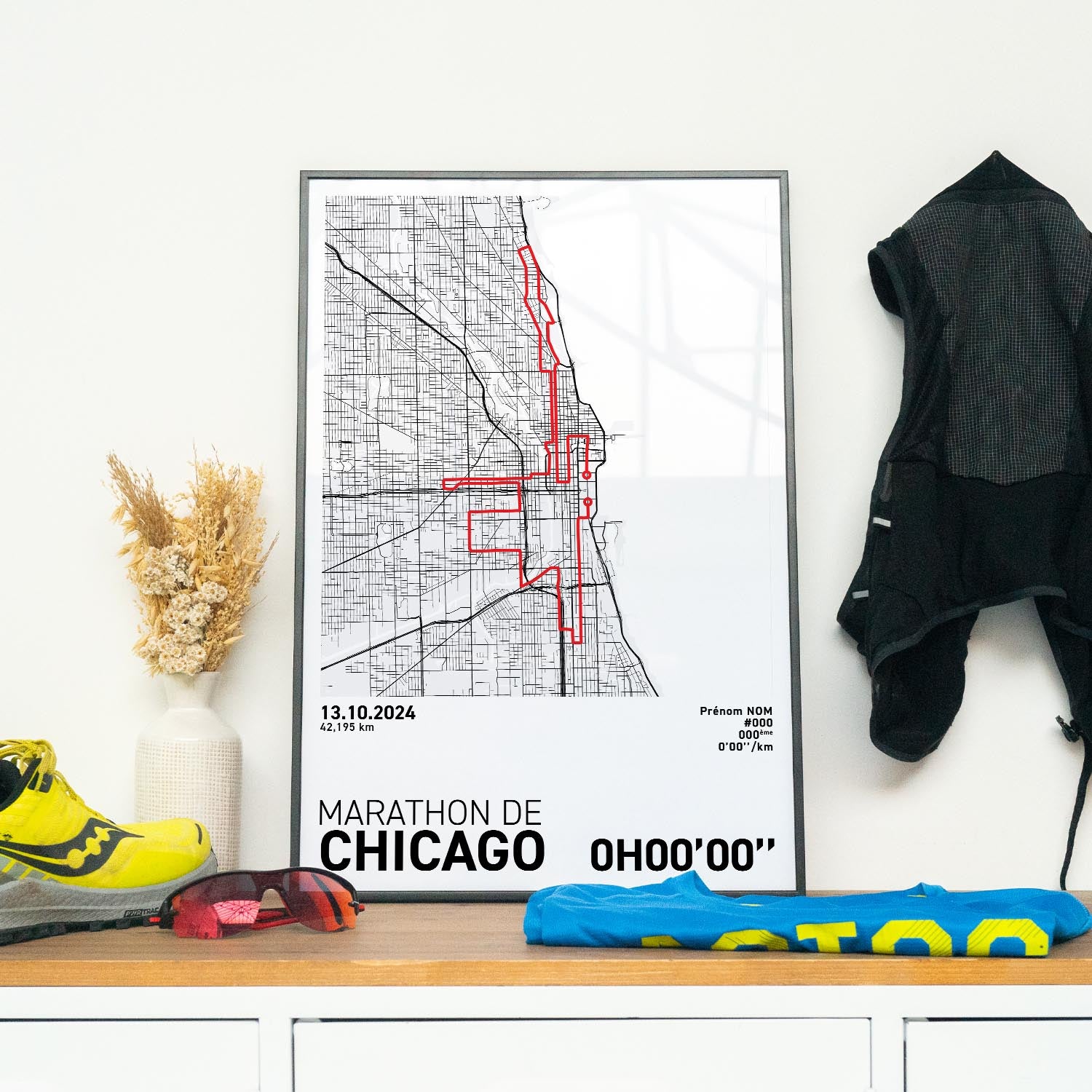 Affiche Running - Marathon de Chicago