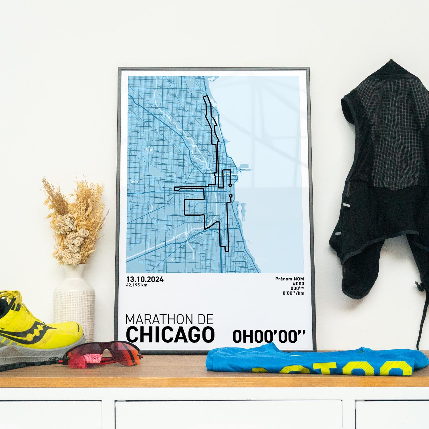 Affiche Running - Marathon de Chicago