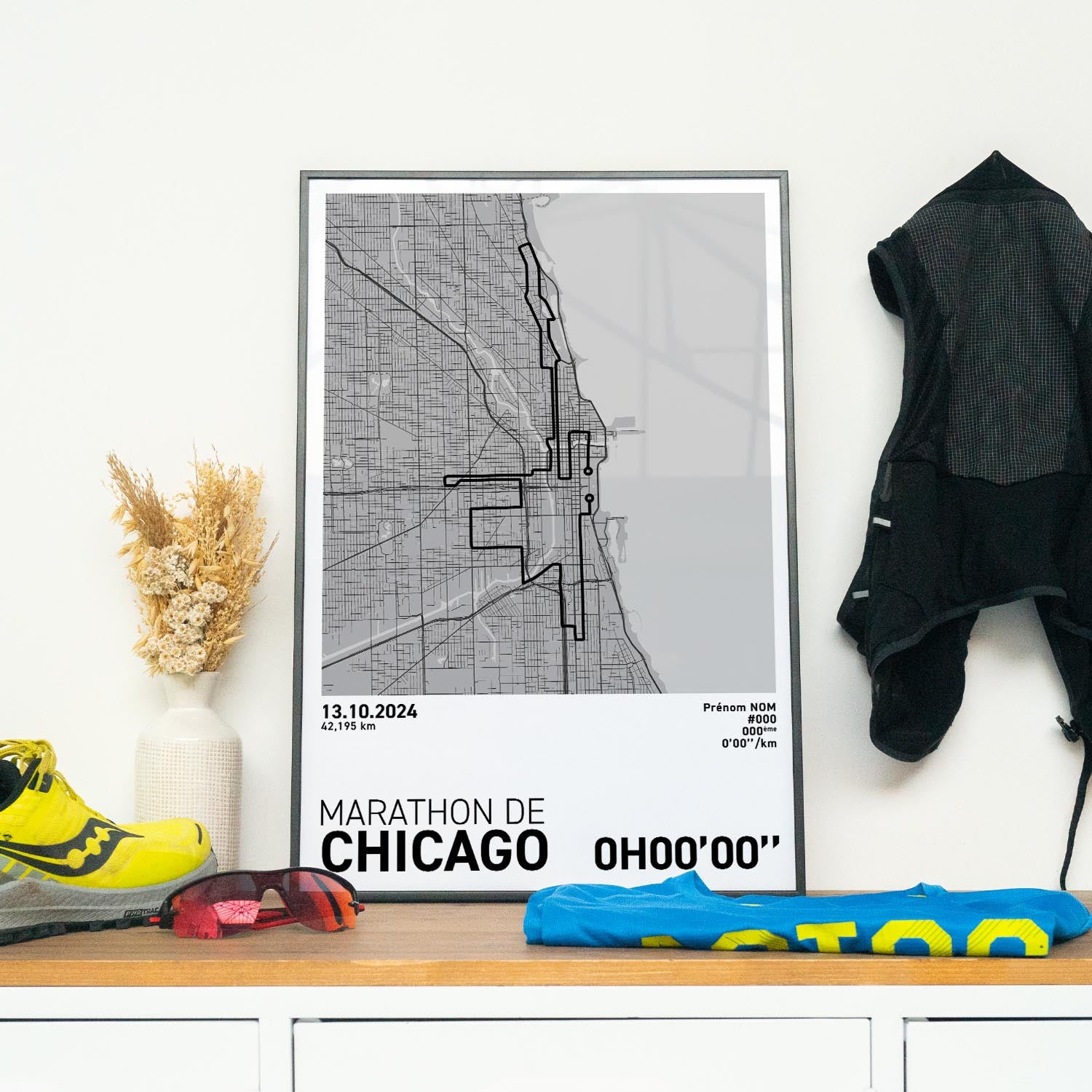 Affiche Running - Marathon de Chicago