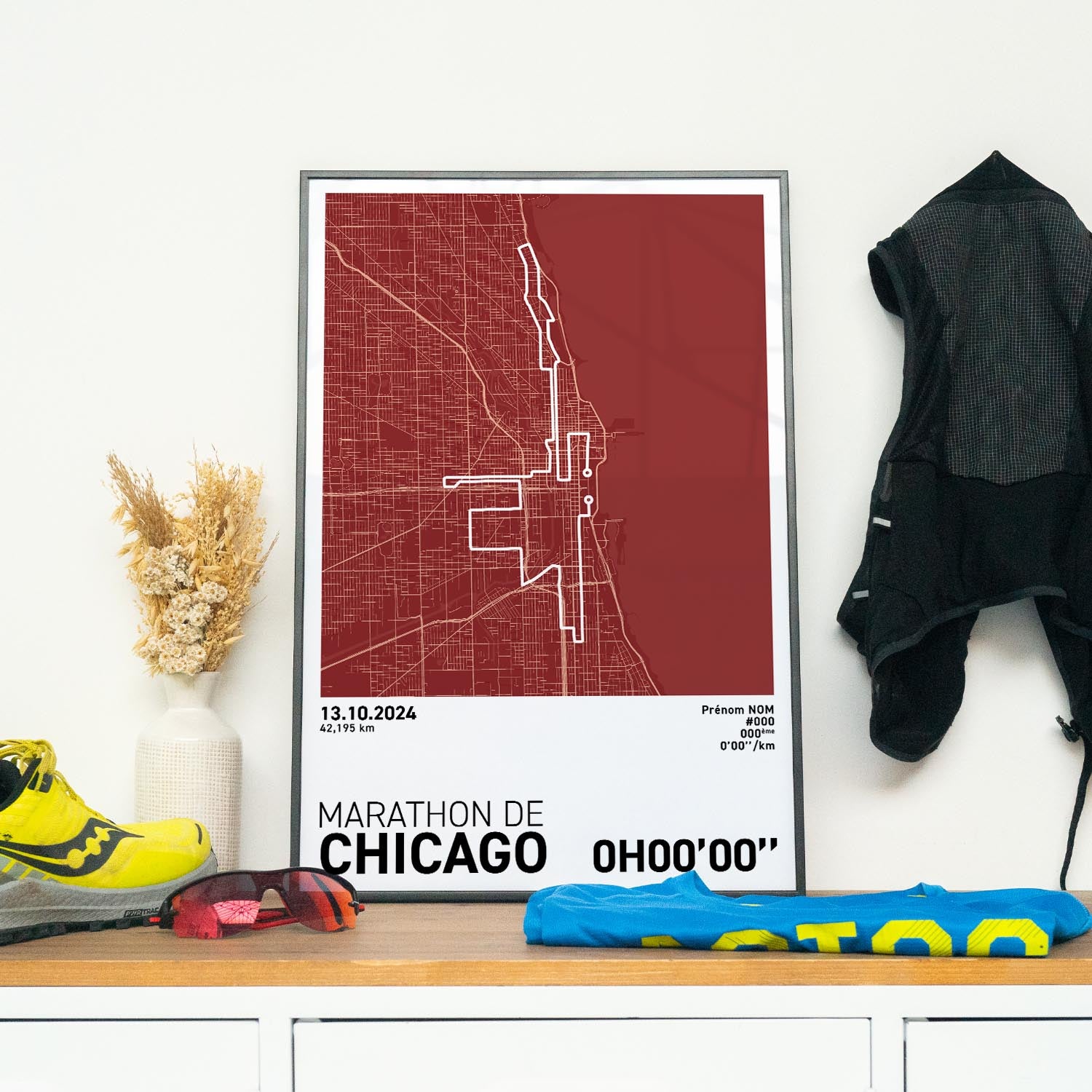 Affiche Running - Marathon de Chicago