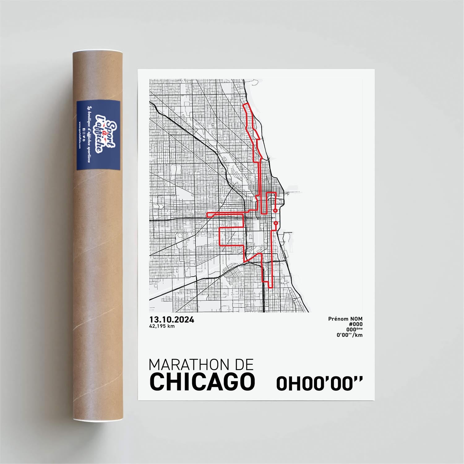 Affiche Running - Marathon de Chicago