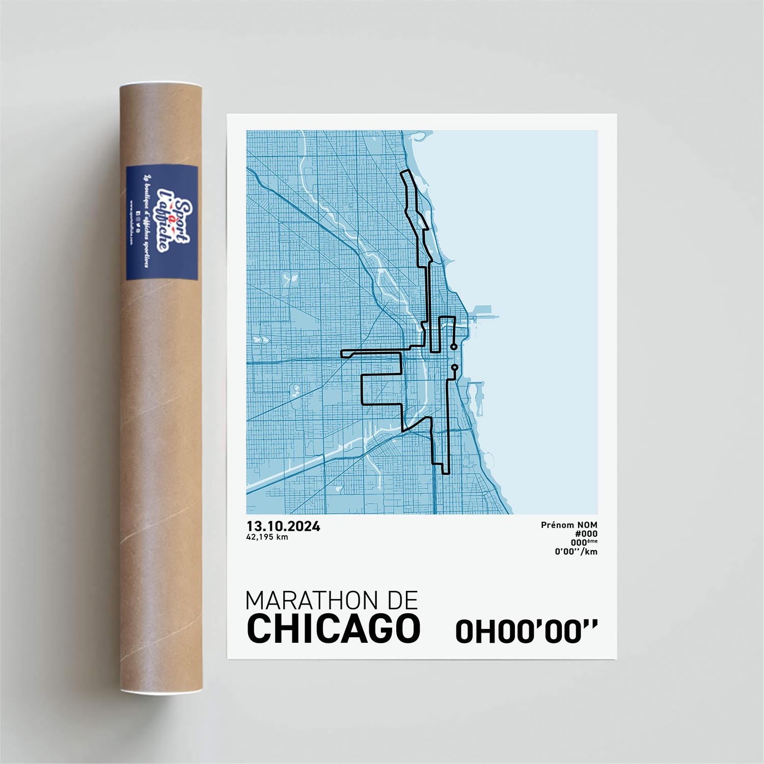 Affiche Running - Marathon de Chicago