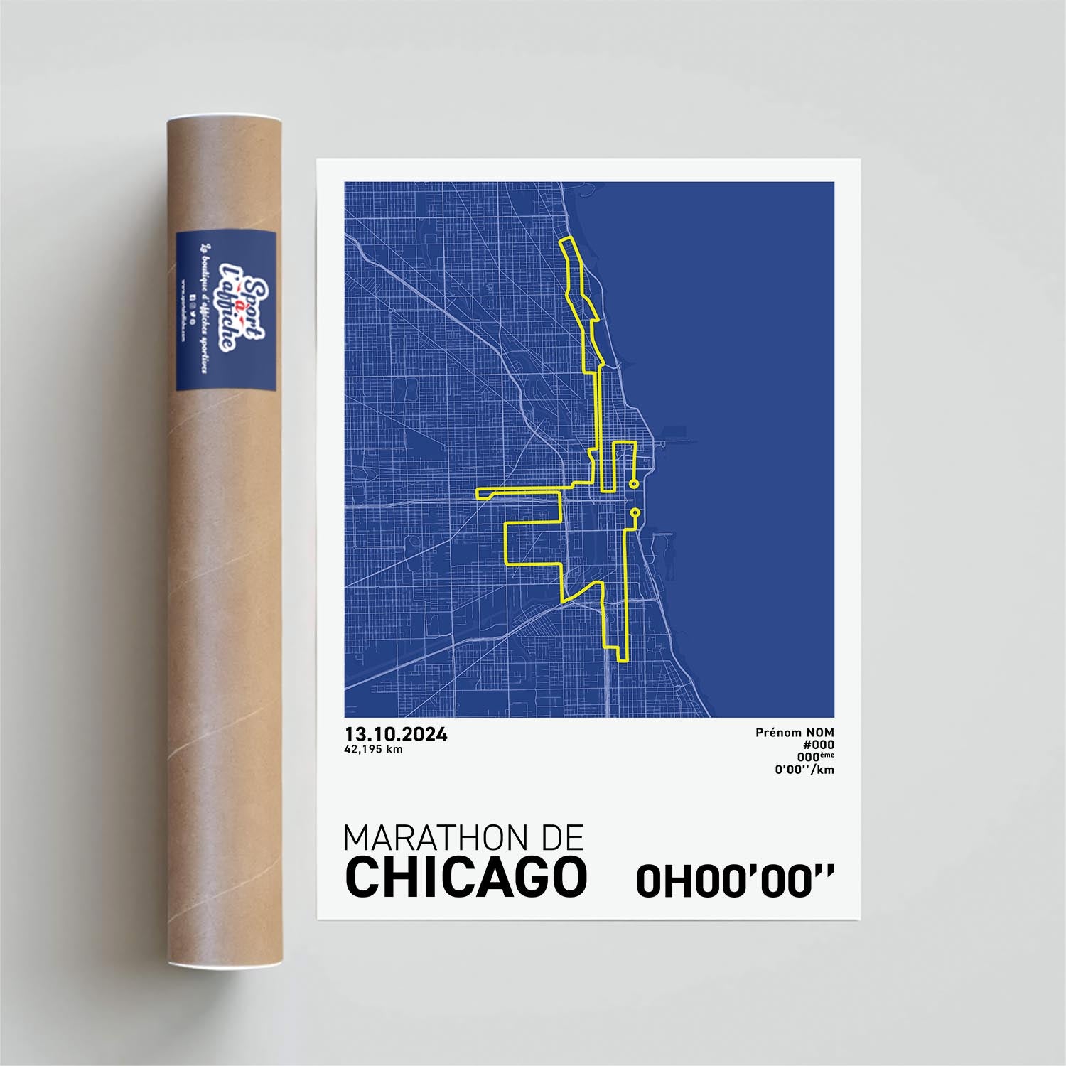 Affiche Running - Marathon de Chicago