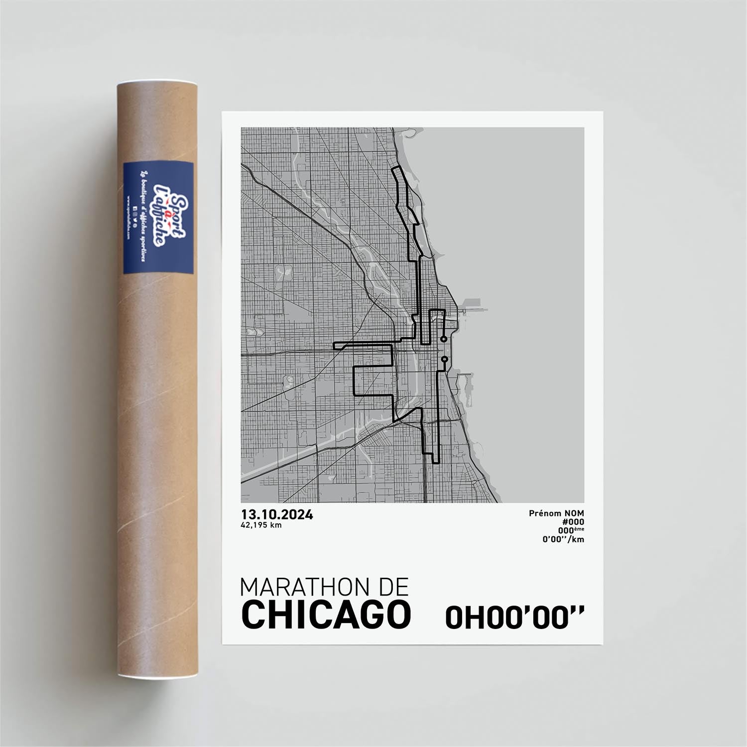 Affiche Running - Marathon de Chicago