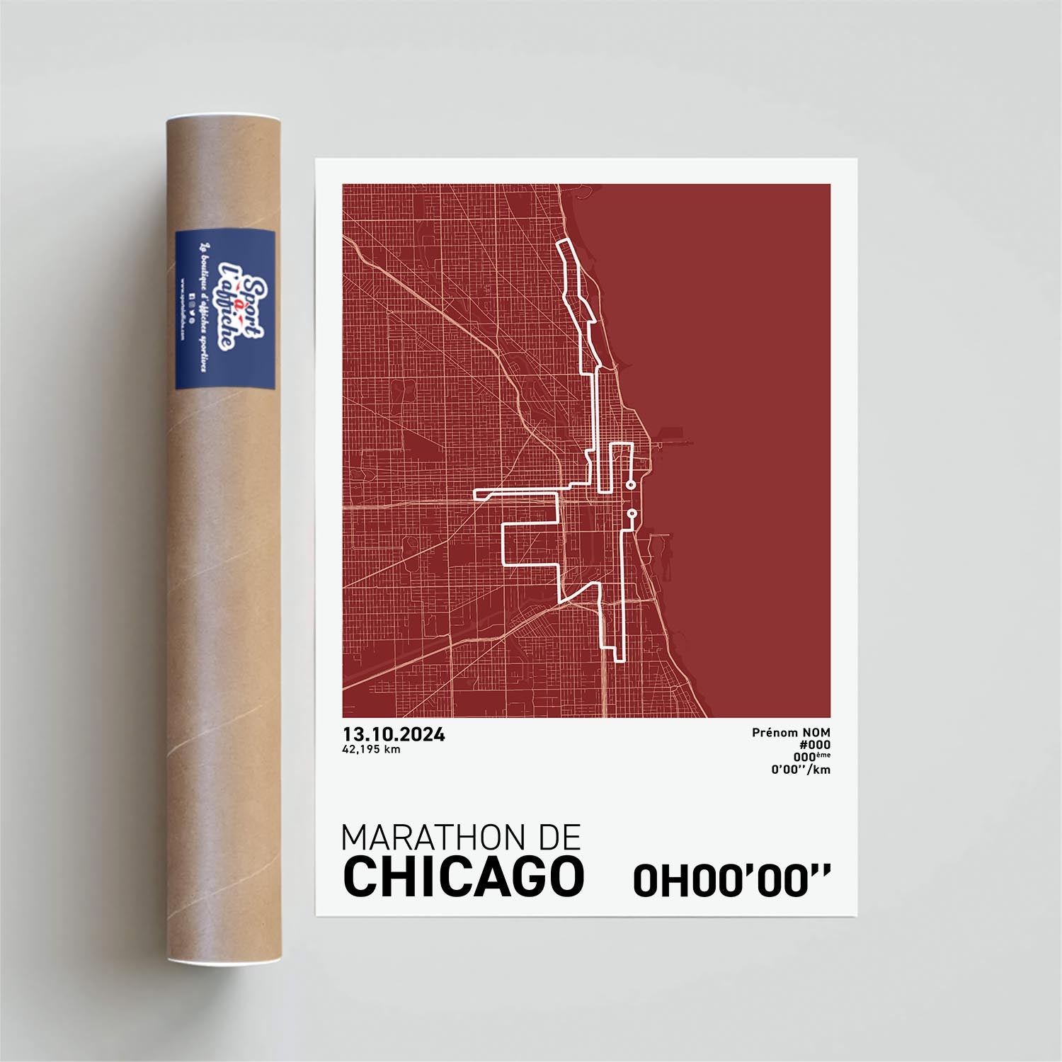 Affiche Running - Marathon de Chicago