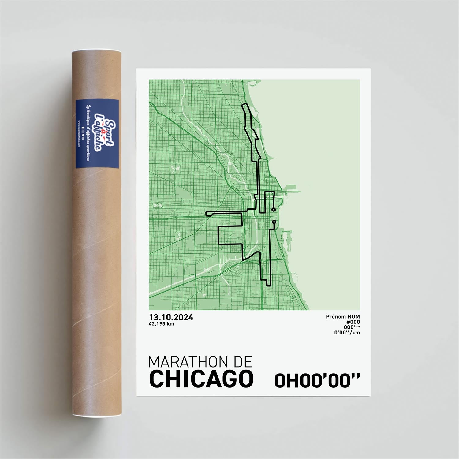 Affiche Running - Marathon de Chicago