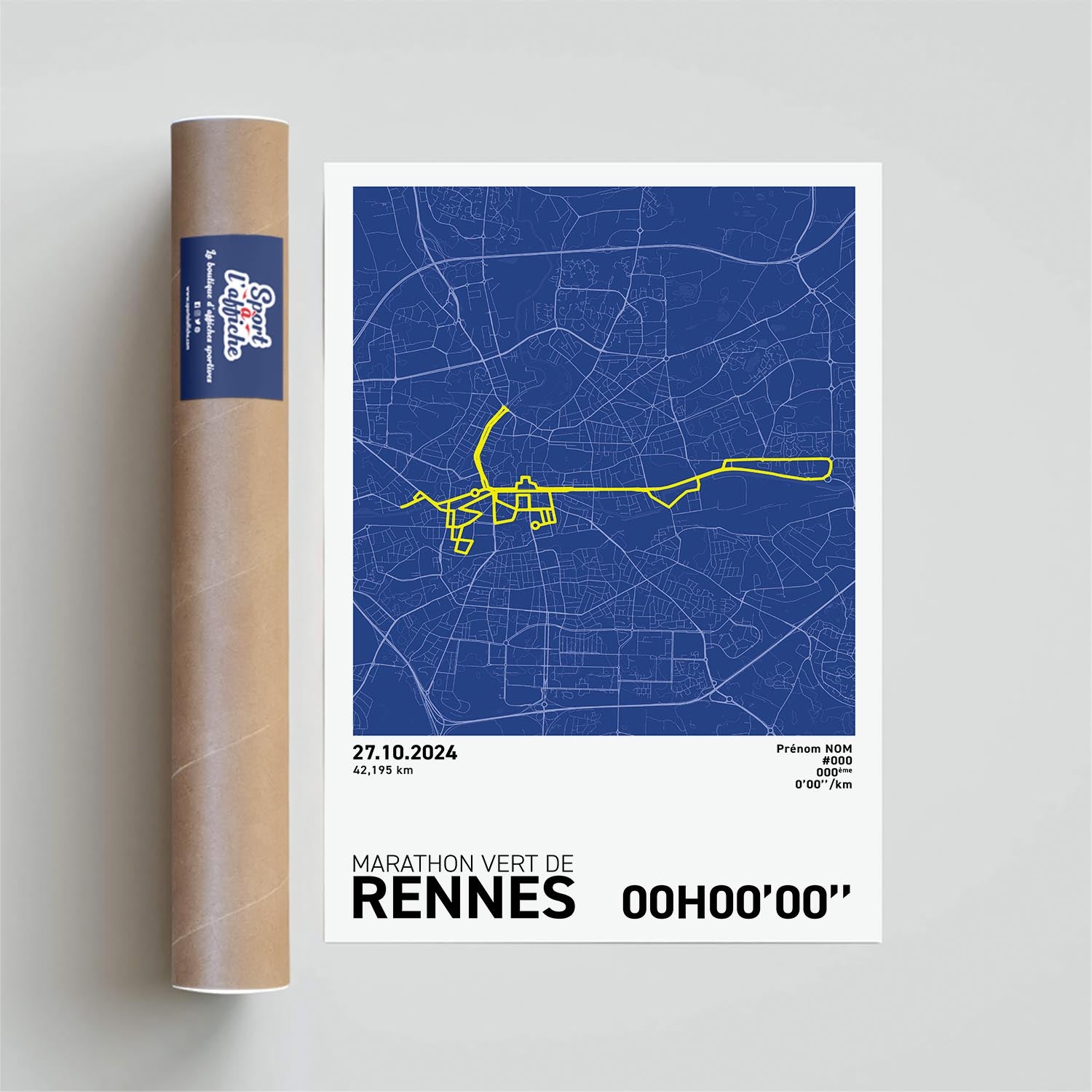 Affiche Running - Marathon Vert de Rennes