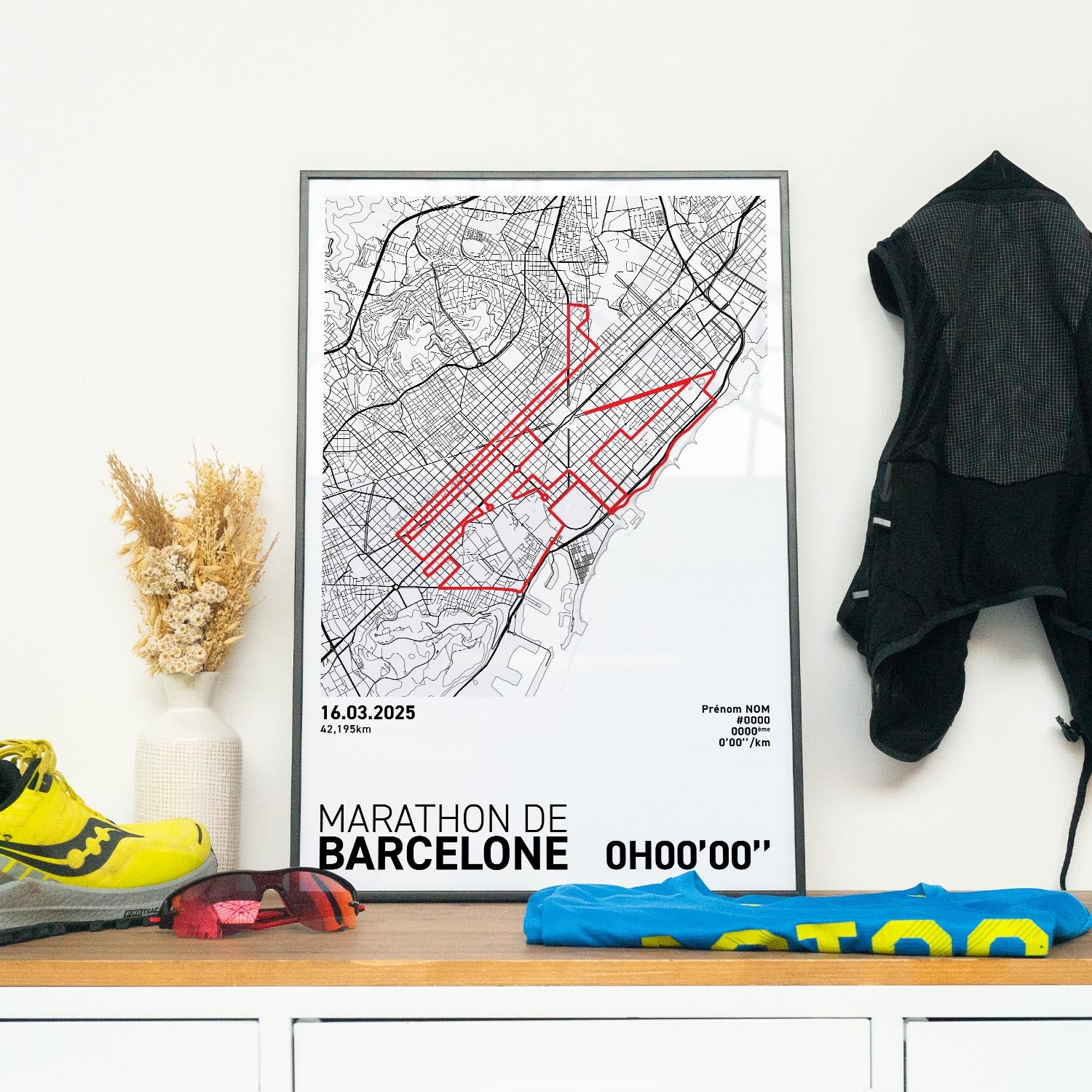 Affiche Running - Marathon de Barcelone