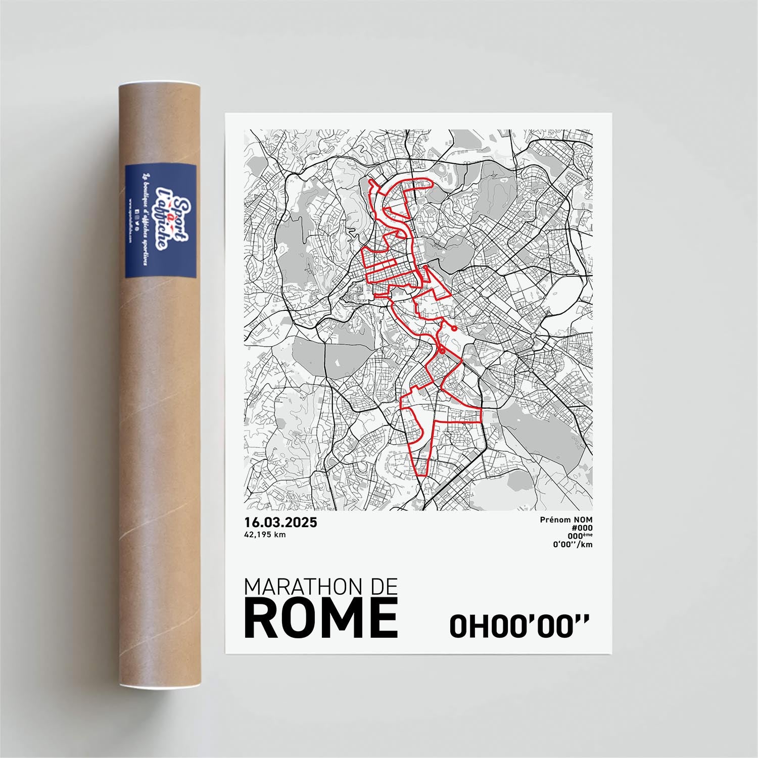 Affiche Running - Marathon de Rome