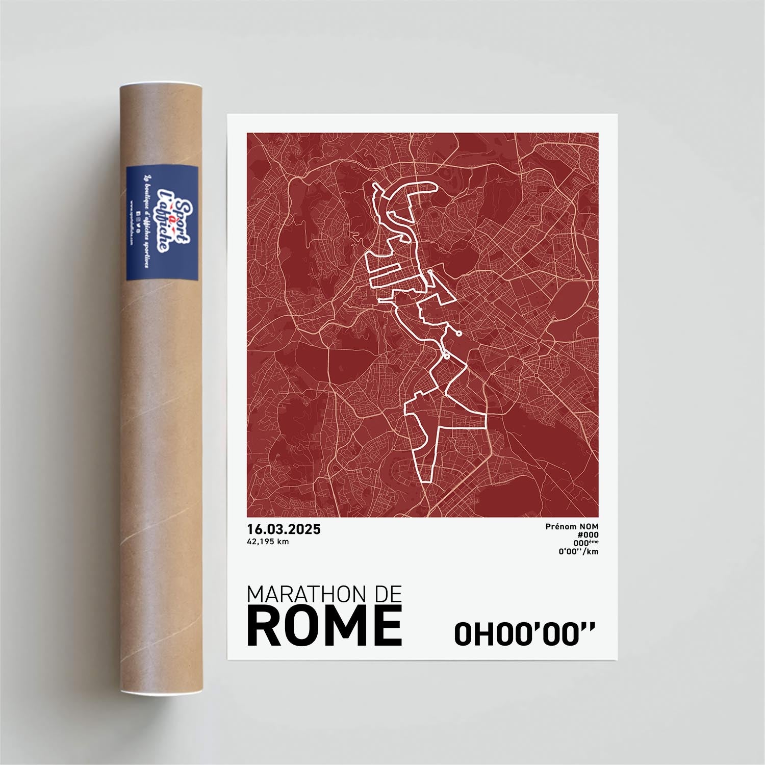 Affiche Running - Marathon de Rome