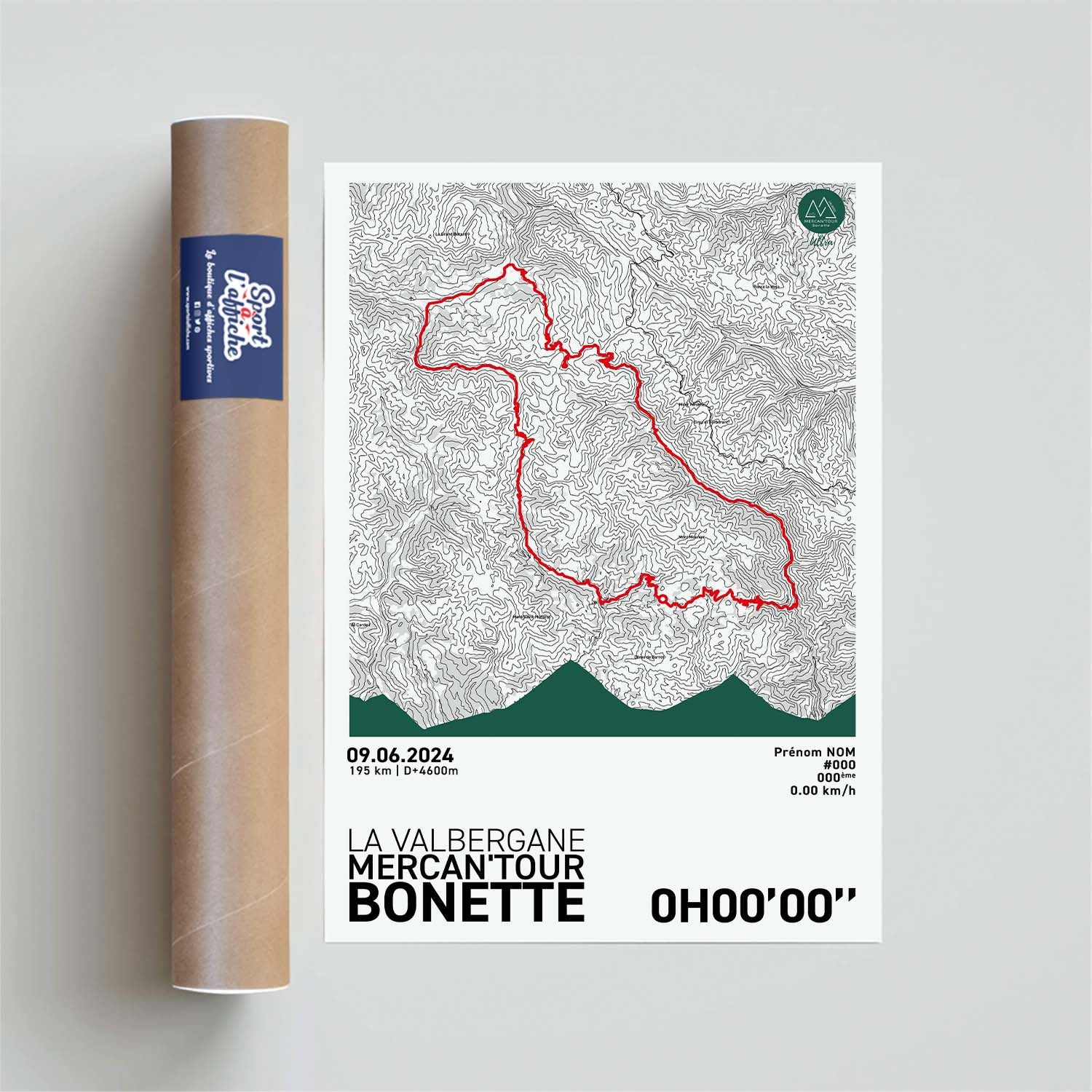 Affiche Cyclisme - Affiche La Valbergane Mercan'Tour Bonette 195km Personnalisée