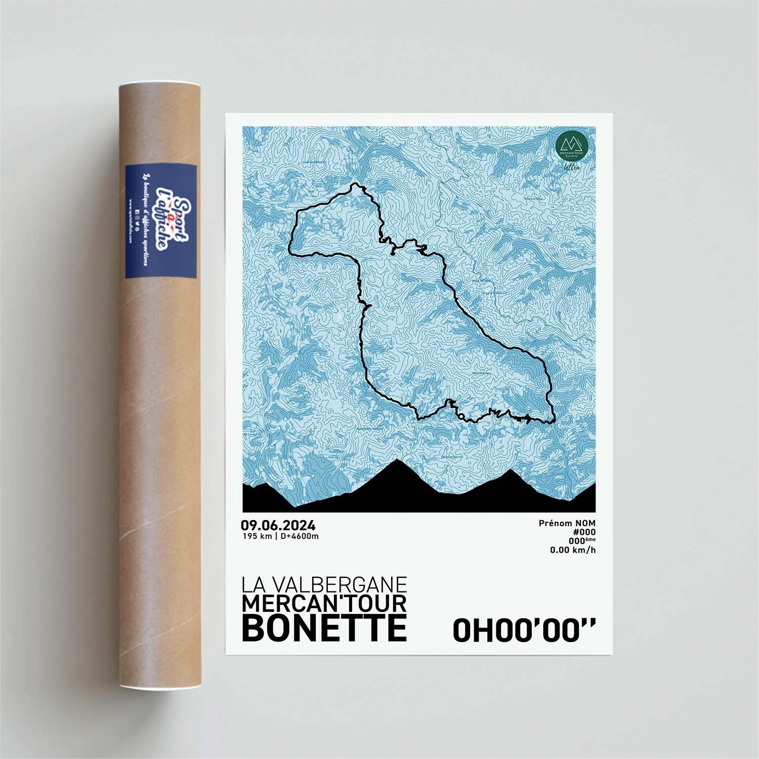 Affiche Cyclisme - Affiche La Valbergane Mercan'Tour Bonette 195km Personnalisée