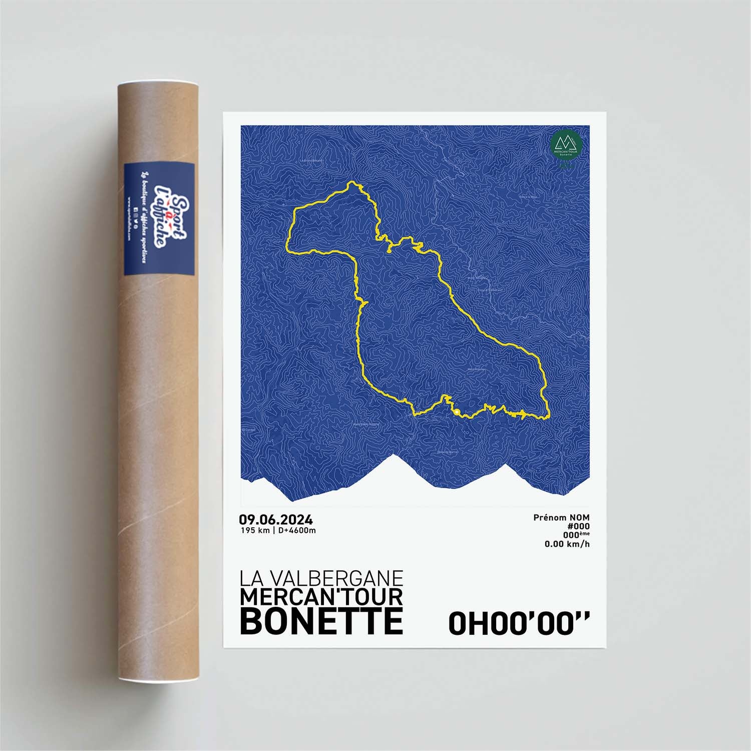 Affiche Cyclisme - Affiche La Valbergane Mercan'Tour Bonette 195km Personnalisée