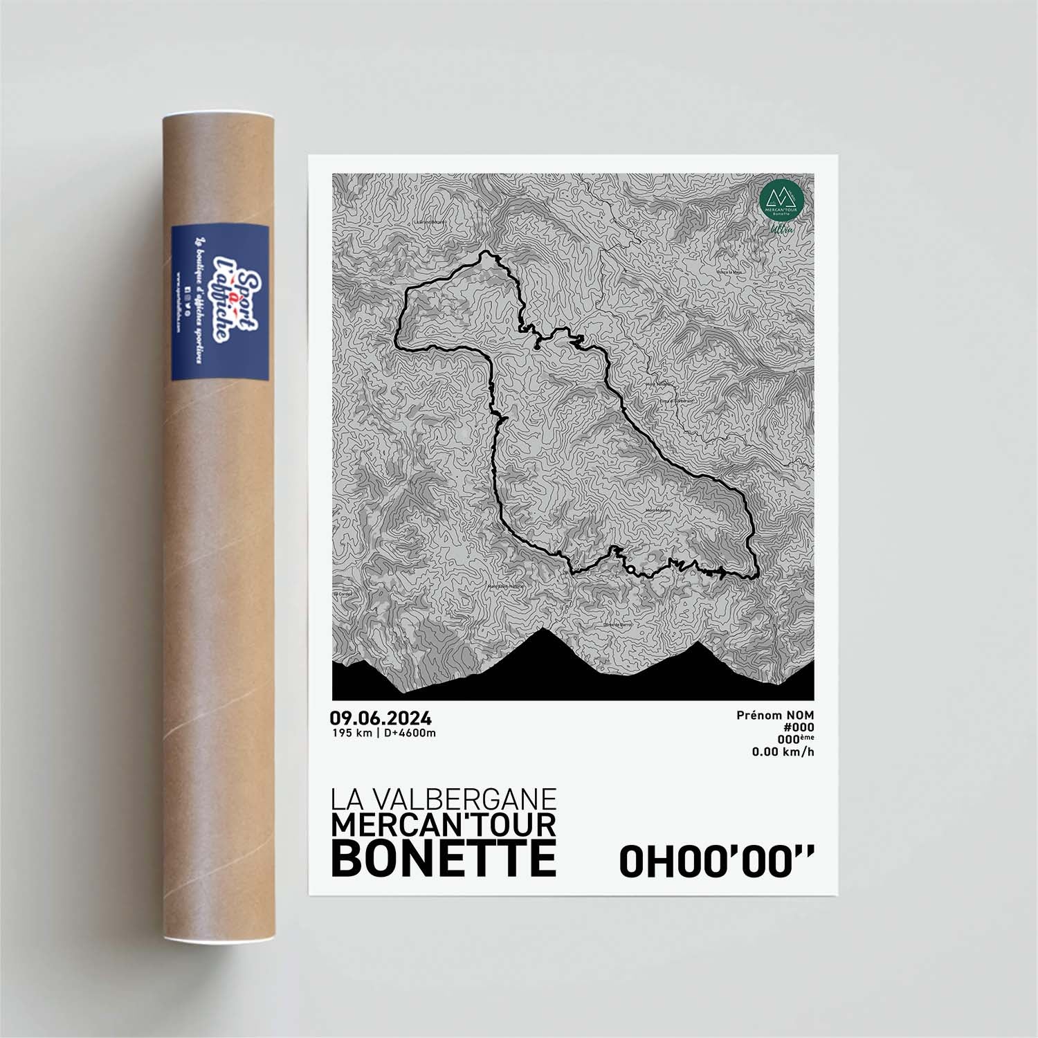 Affiche Cyclisme - Affiche La Valbergane Mercan'Tour Bonette 195km Personnalisée