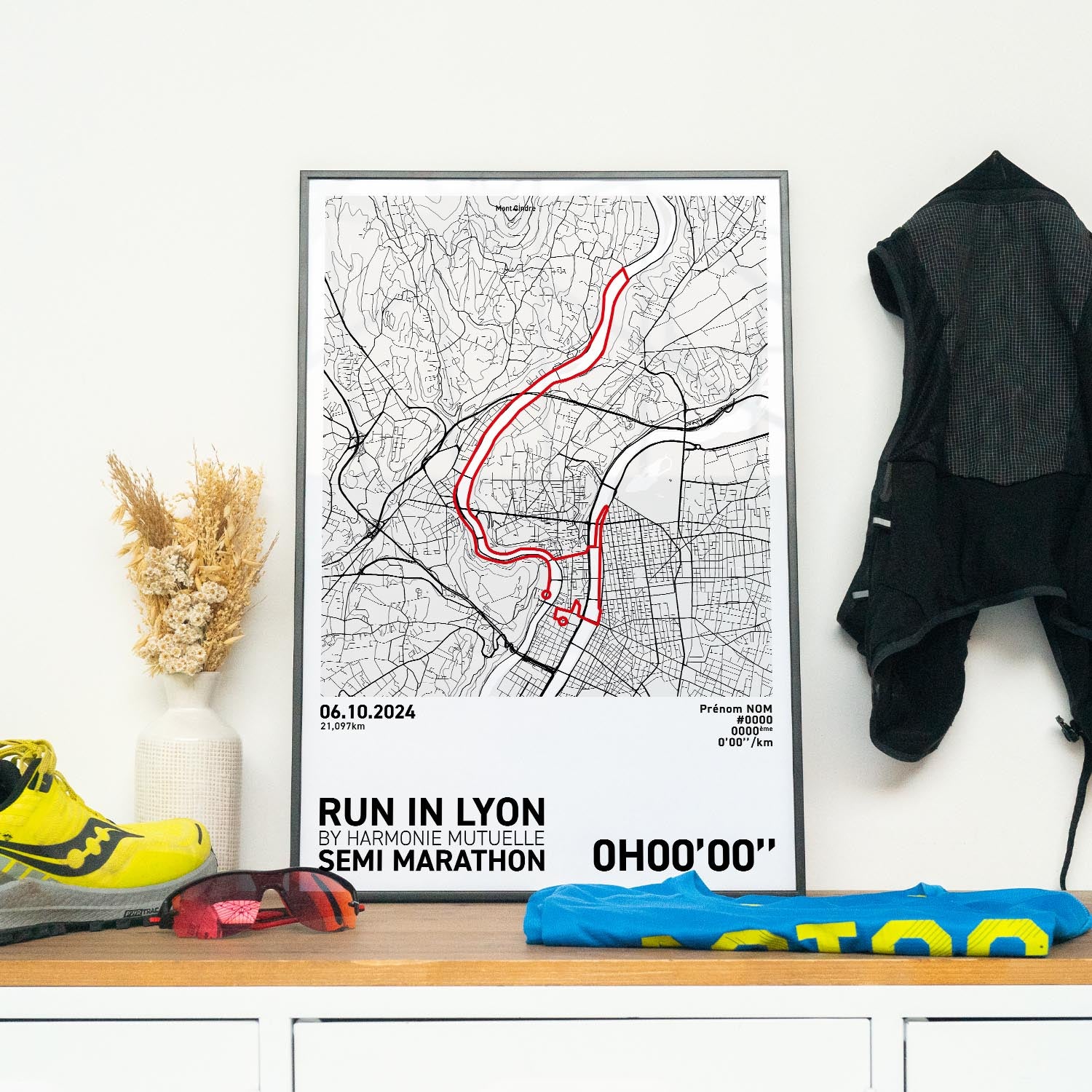 Affiche Running - Run in Lyon Semi-Marathon