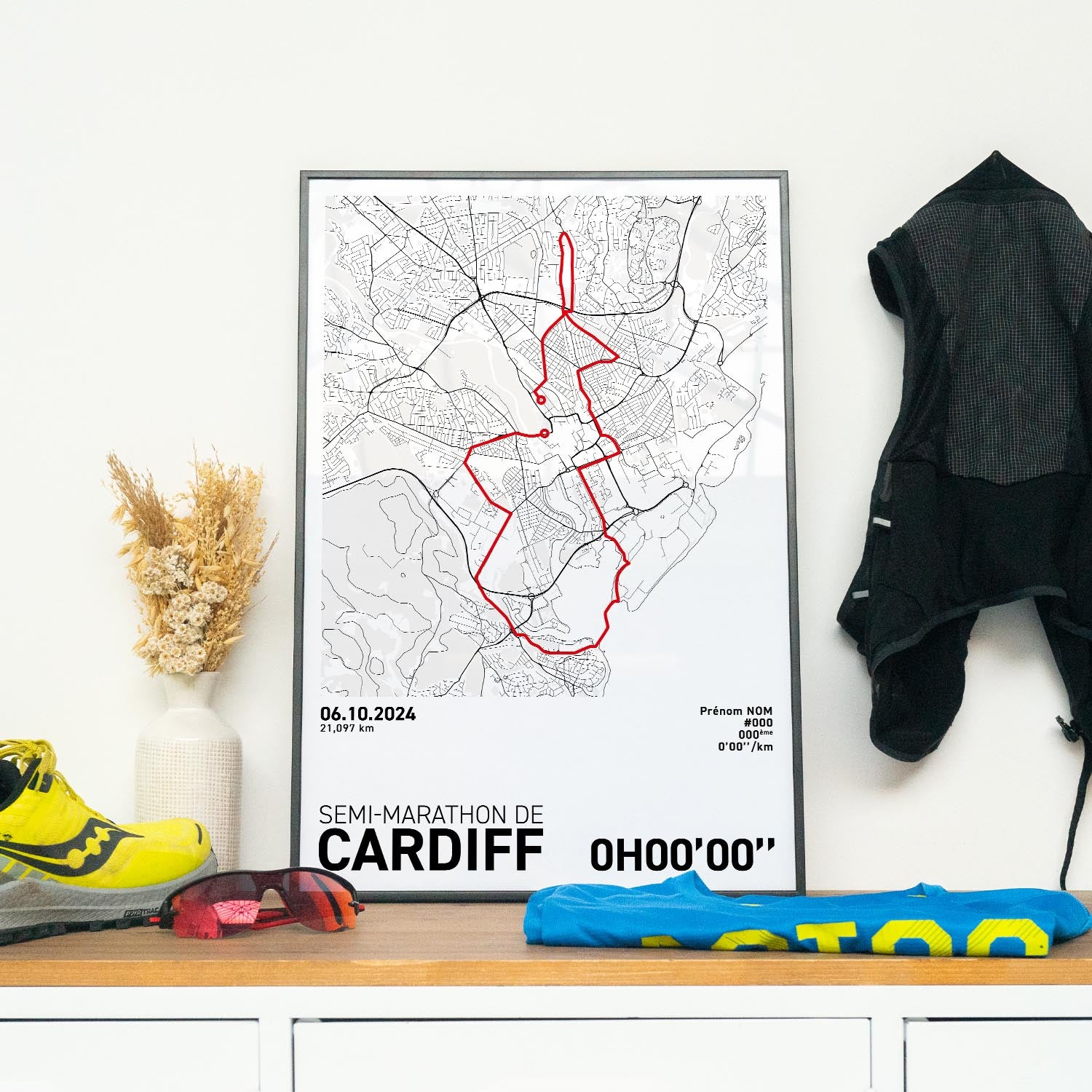 Affiche Running - Semi-Marathon de Cardiff