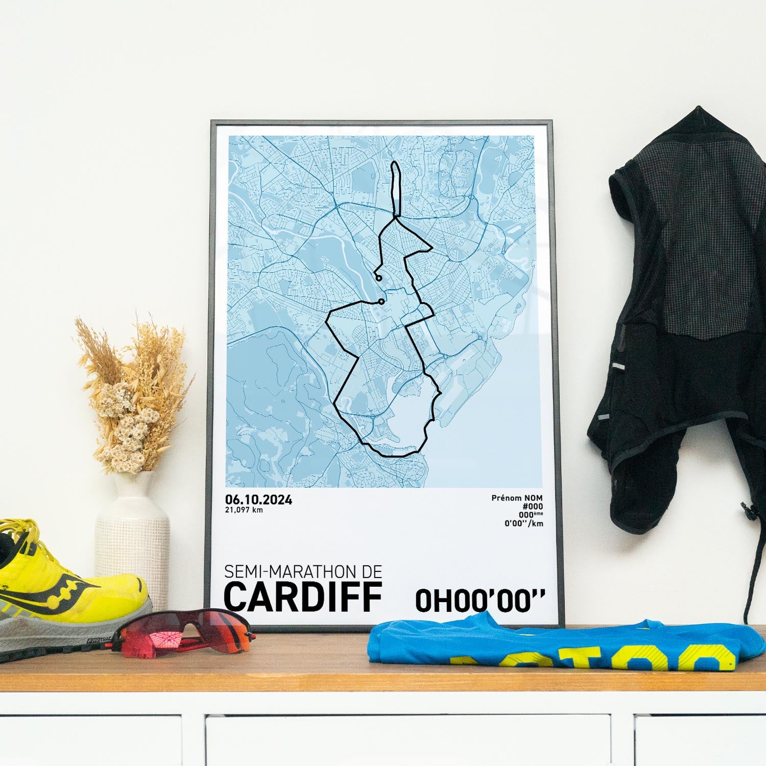 Affiche Running - Semi-Marathon de Cardiff
