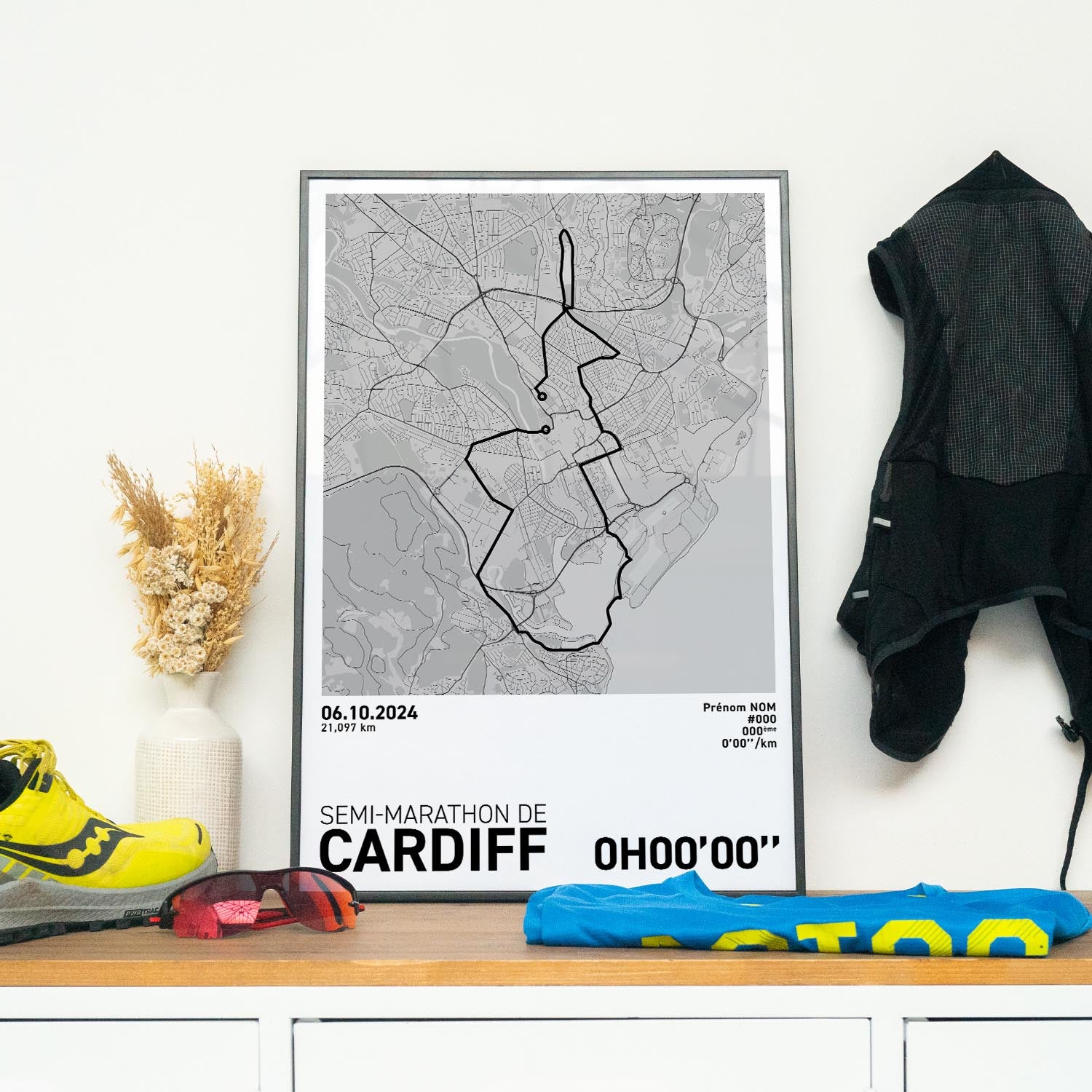 Affiche Running - Semi-Marathon de Cardiff