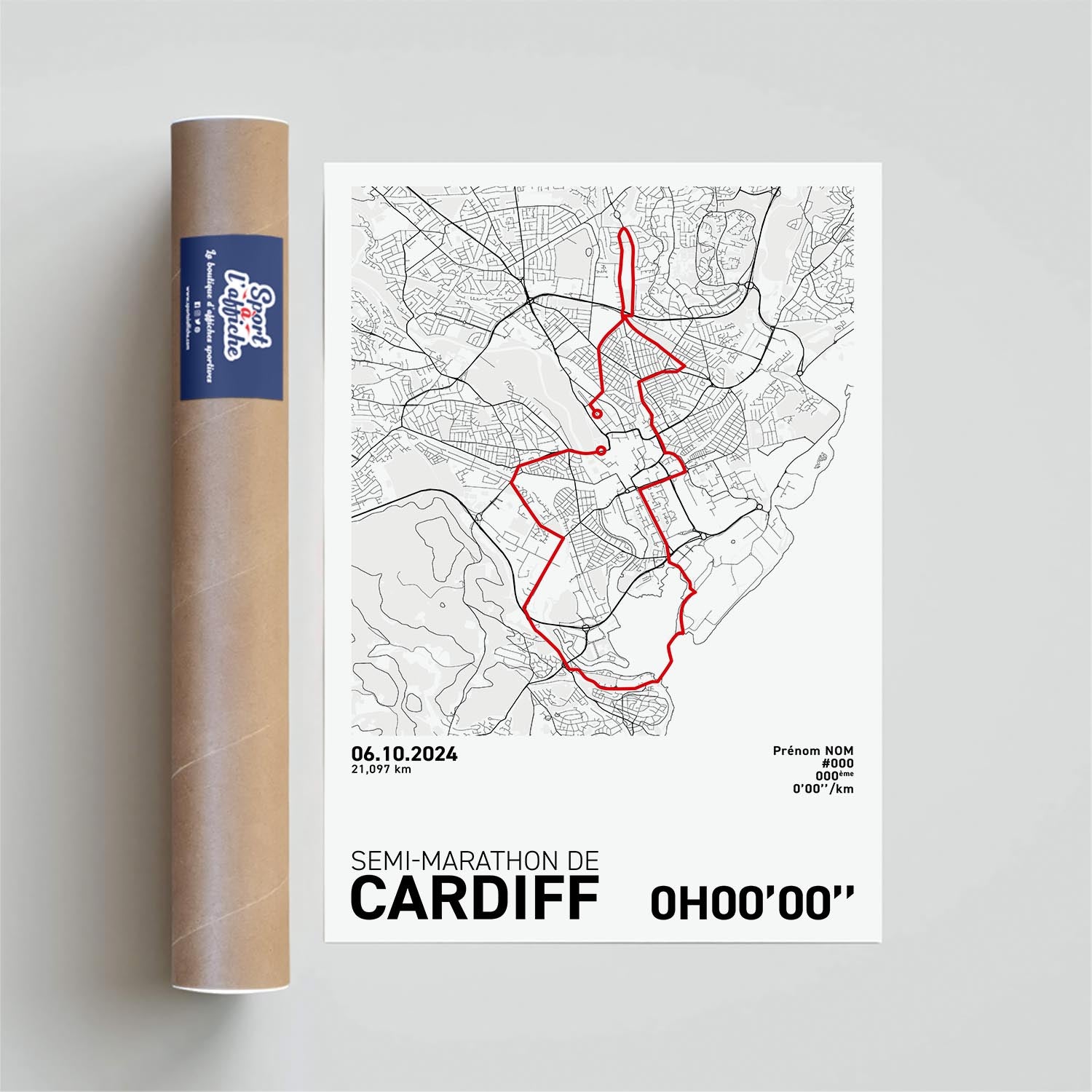 Affiche Running - Semi-Marathon de Cardiff