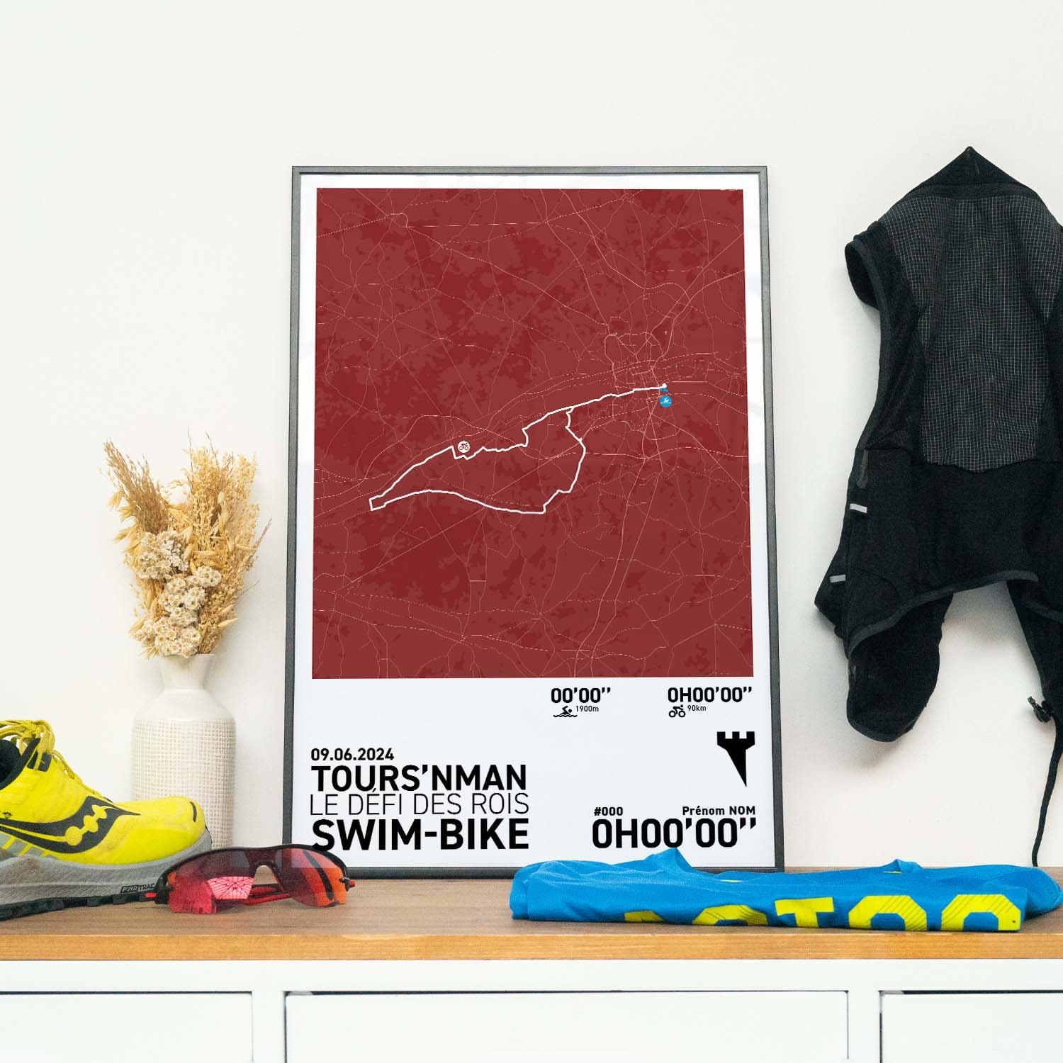 Affiche Duathlon - Tours'nman - Swim-Bike