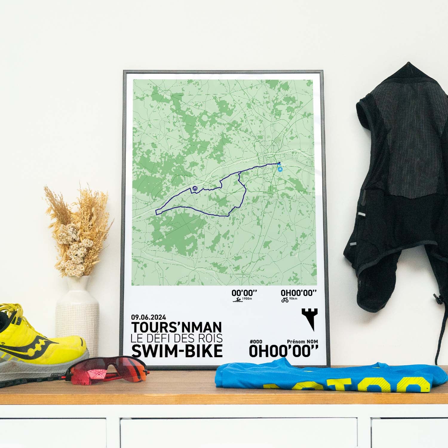 Affiche Duathlon - Tours'nman - Swim-Bike