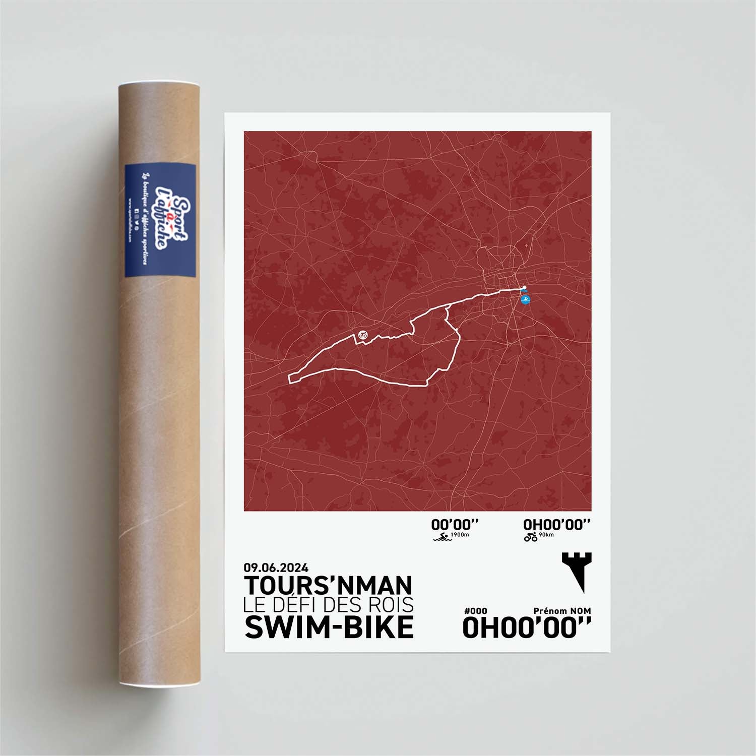 Affiche Duathlon - Tours'nman - Swim-Bike