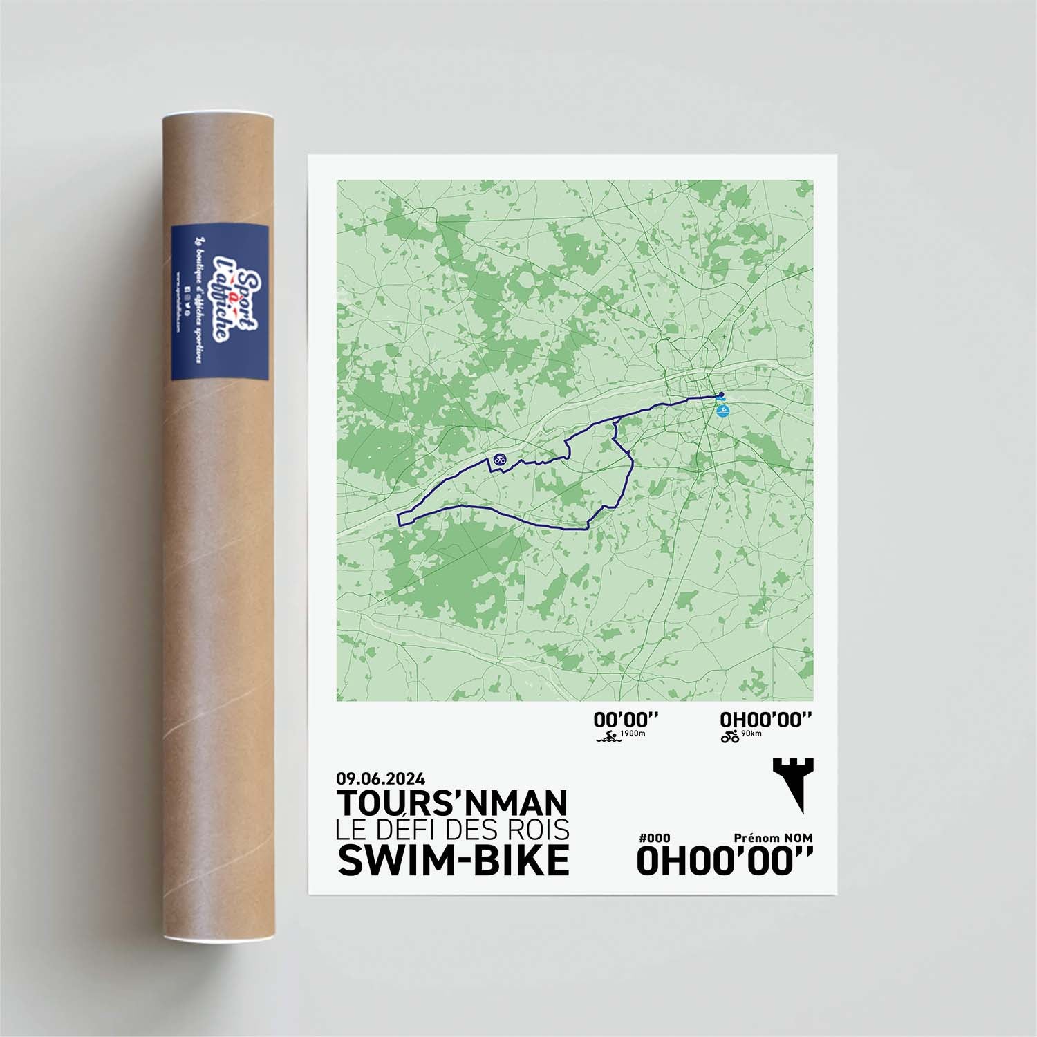 Affiche Duathlon - Tours'nman - Swim-Bike