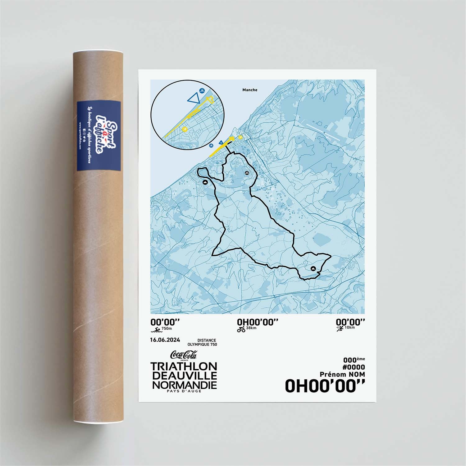 Affiche Triathlon de Deauville - Distance Olympique 750