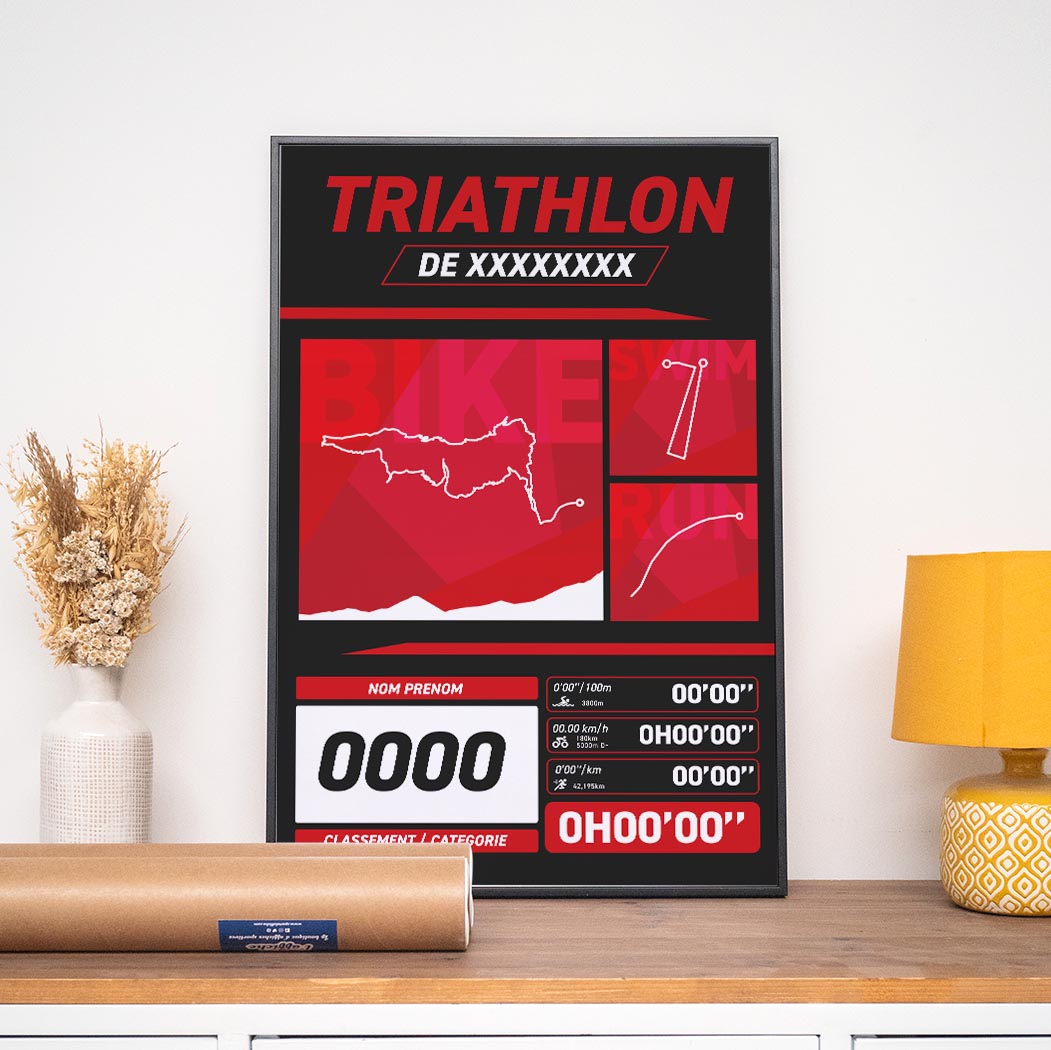 Affiche Triathlon Personnalisé - Votre course sur mesure