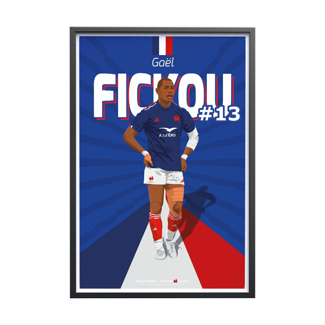 Affiche XV de France - Gael Fickou