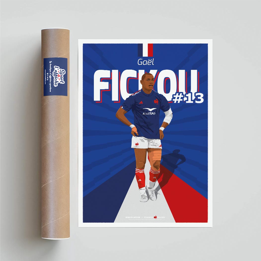 Affiche XV de France - Gael Fickou