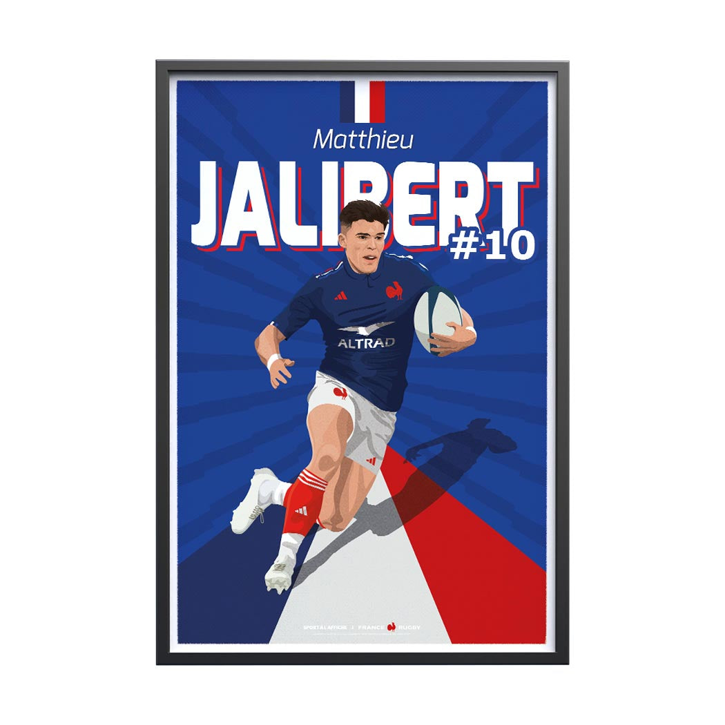 Affiche XV de France - Matthieu Jalibert