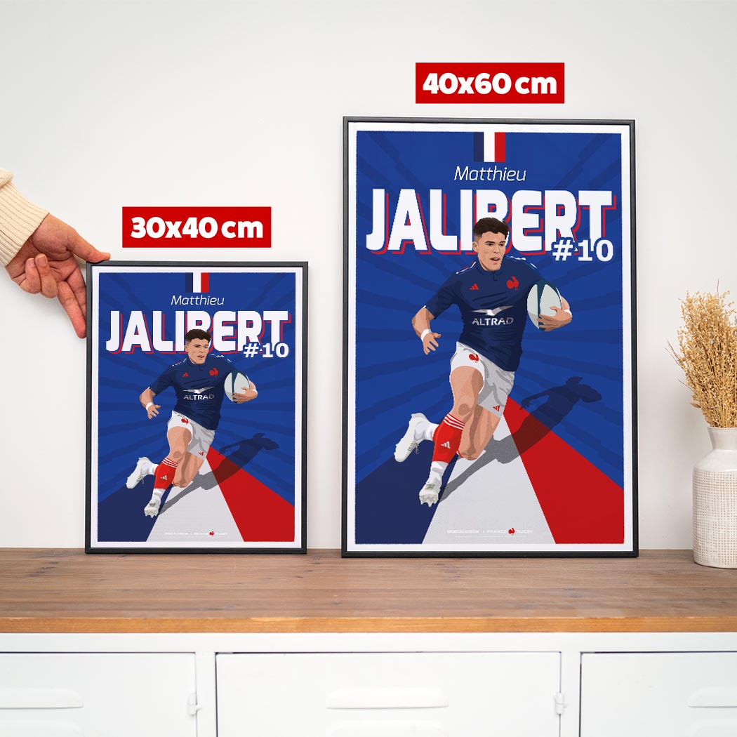 Affiche XV de France - Matthieu Jalibert
