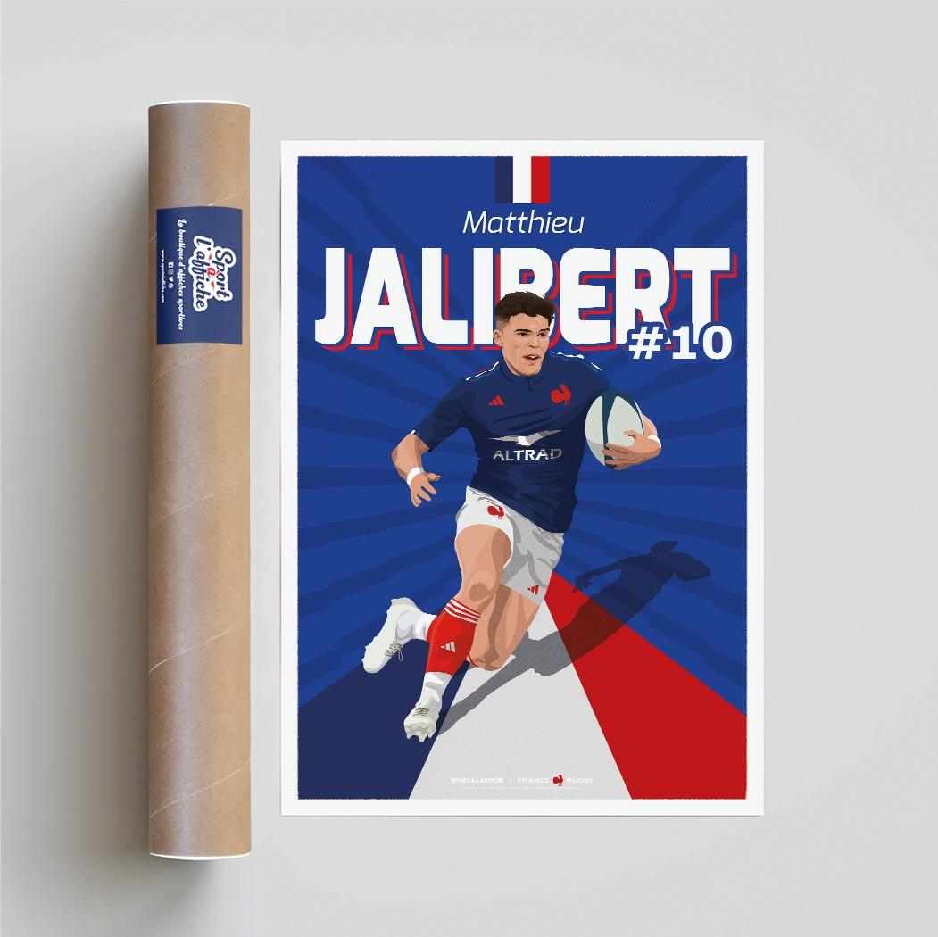 Affiche XV de France - Matthieu Jalibert