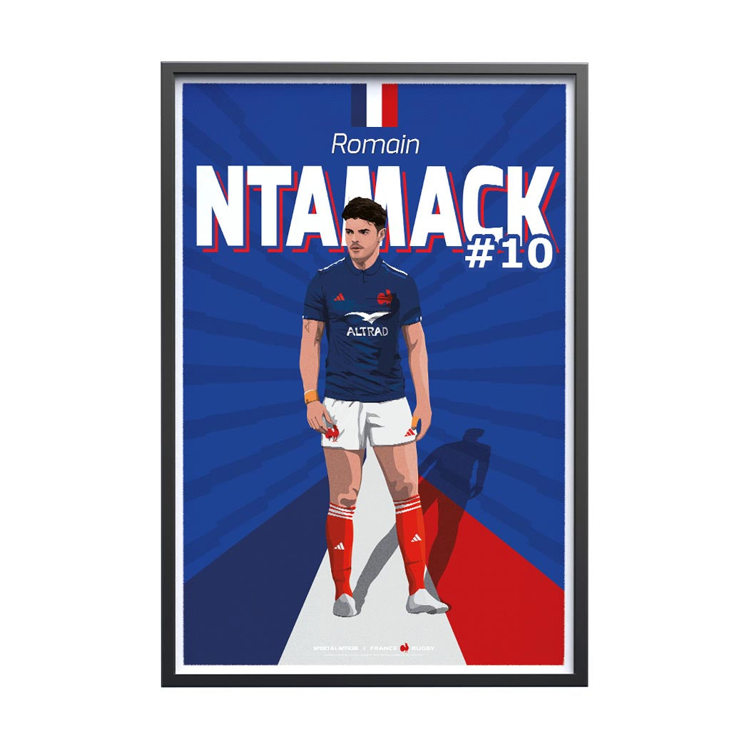 Affiche XV de France - Romain Ntamack