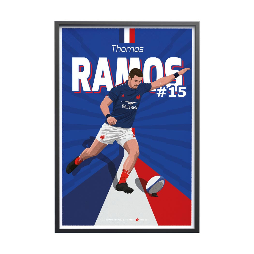 Affiche XV de France - Thomas Ramos