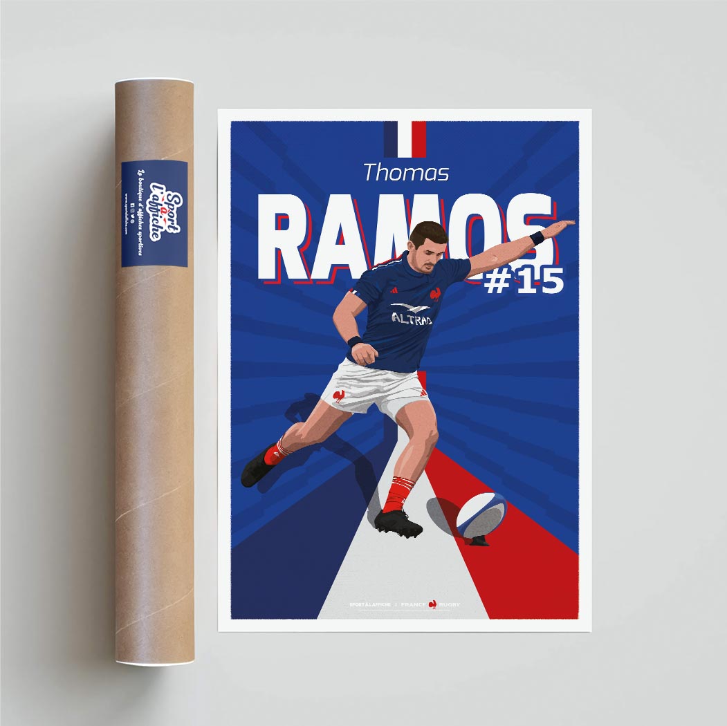 Affiche XV de France - Thomas Ramos