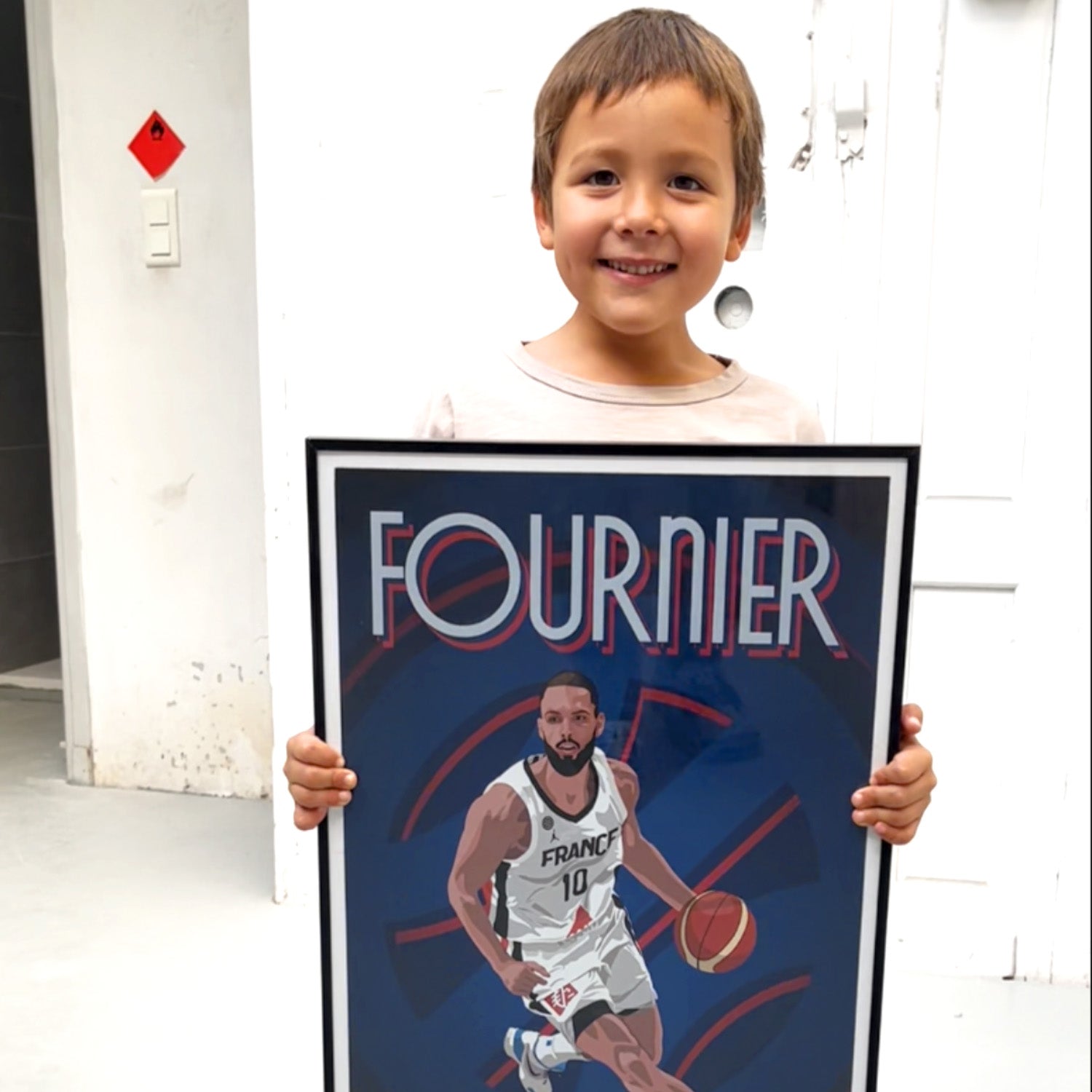 Affiche Team France Basket - Evan Fournier