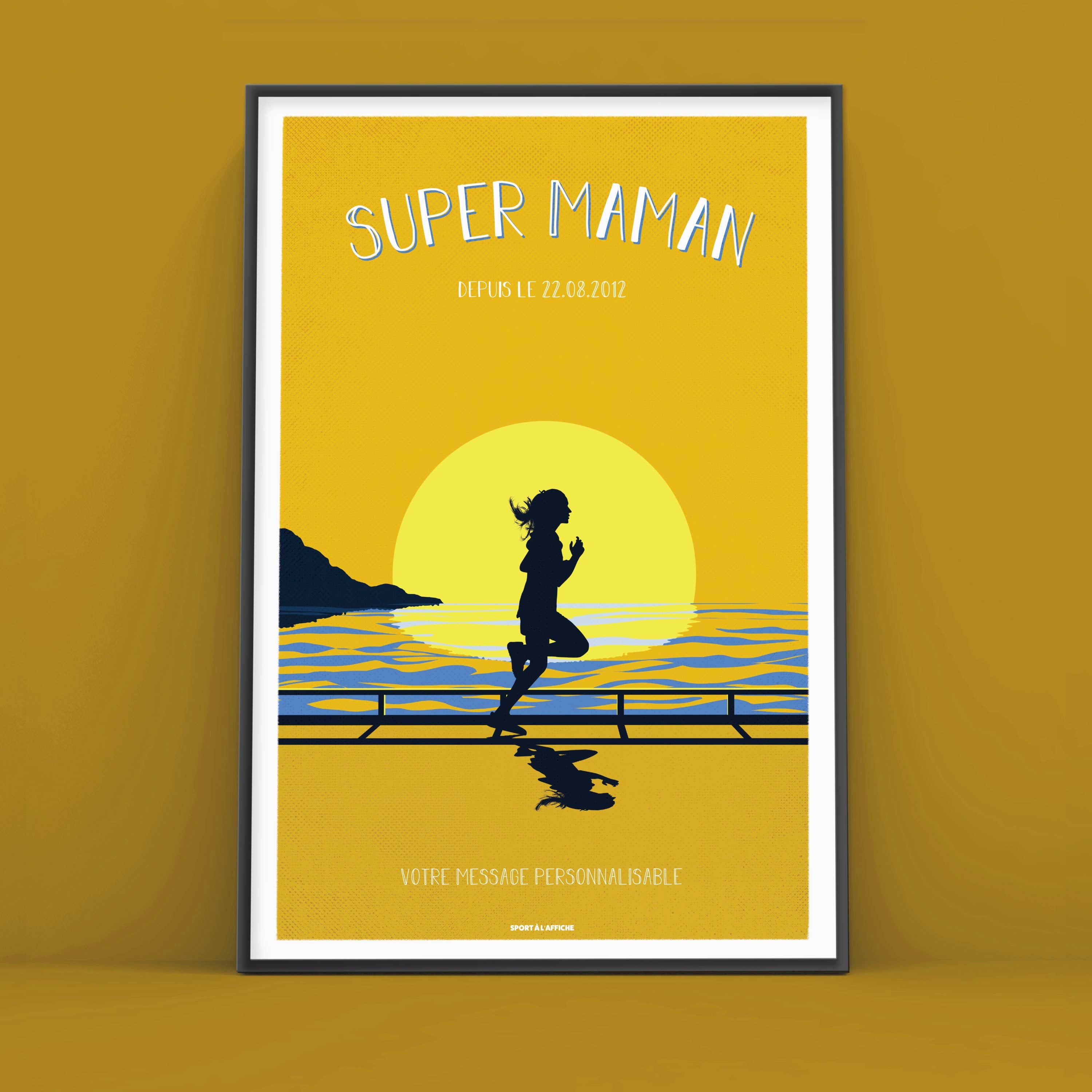 Affiche Running - Course à pied Personnalisée Femme/Maman