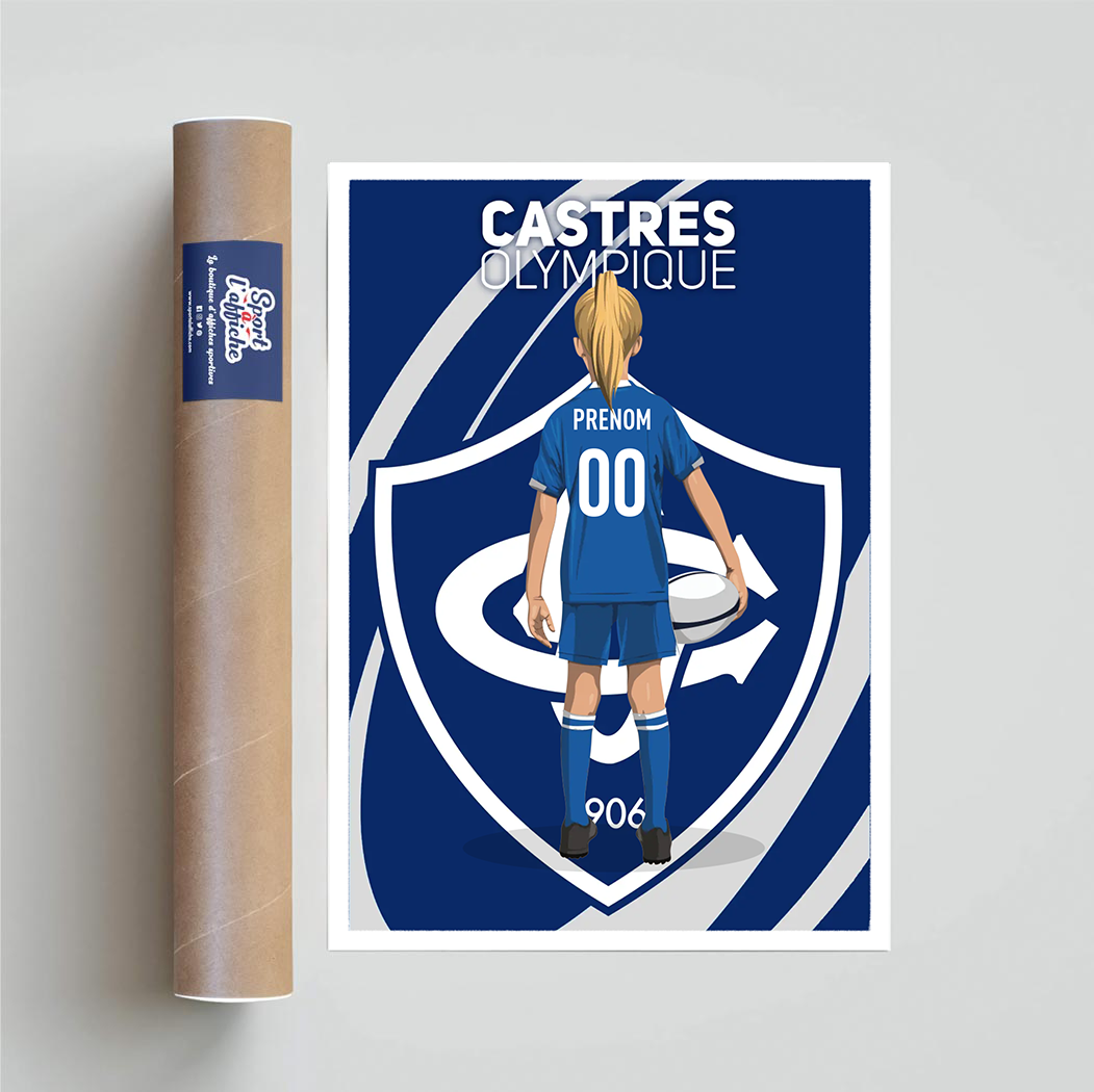 Affiche Castres Rugby - Enfant Personnalisé