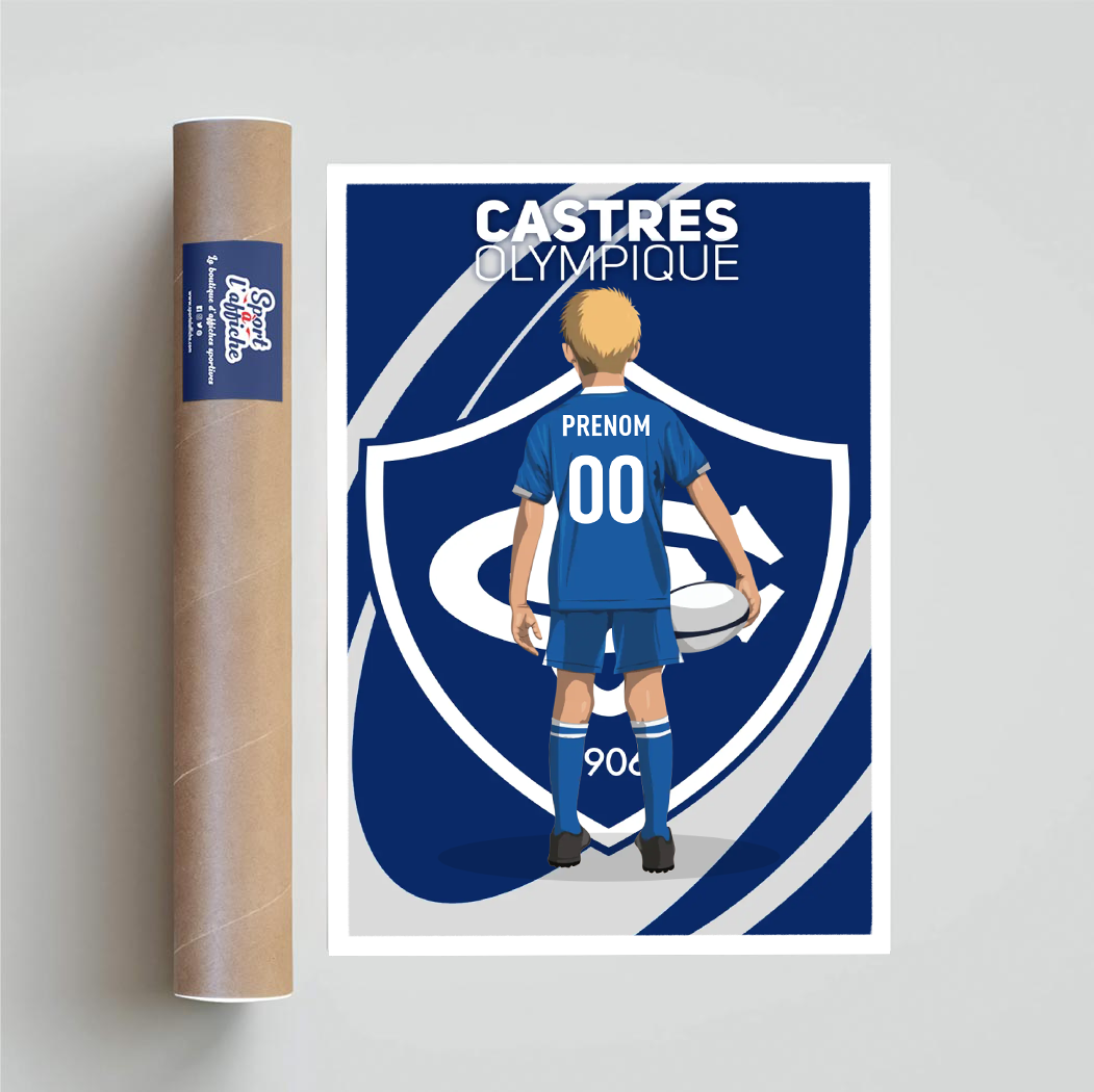 Affiche Castres Rugby - Enfant Personnalisé