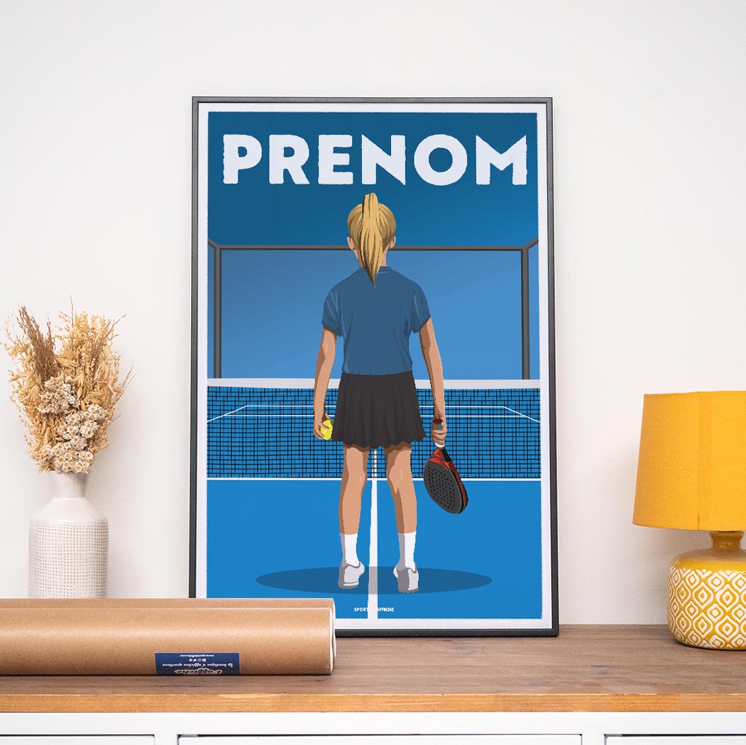 Affiche Padel - Enfant Personnalisé