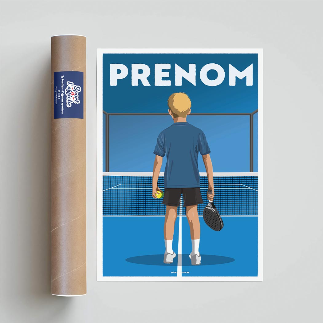 Affiche Padel - Enfant Personnalisé