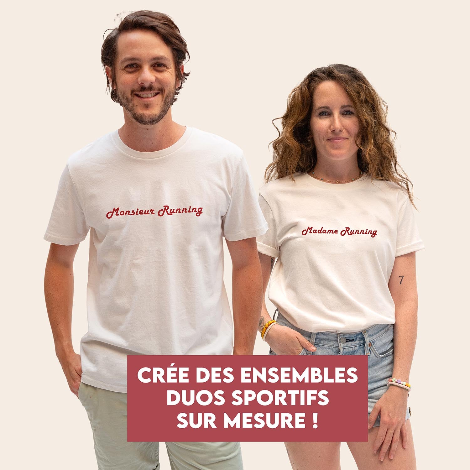 Tshirt Monsieur Madame Sport Personnalisé